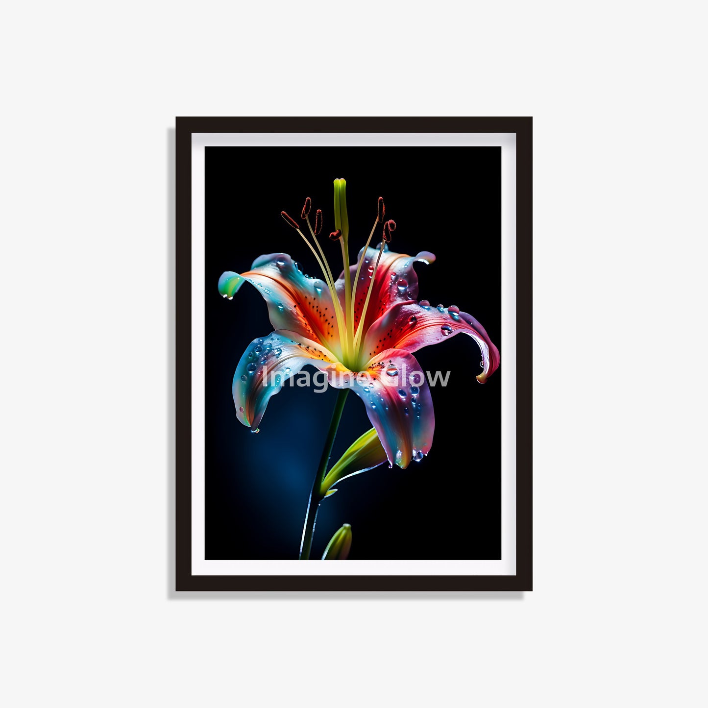 Elegant lily flower artwork available as a printable wall decor.