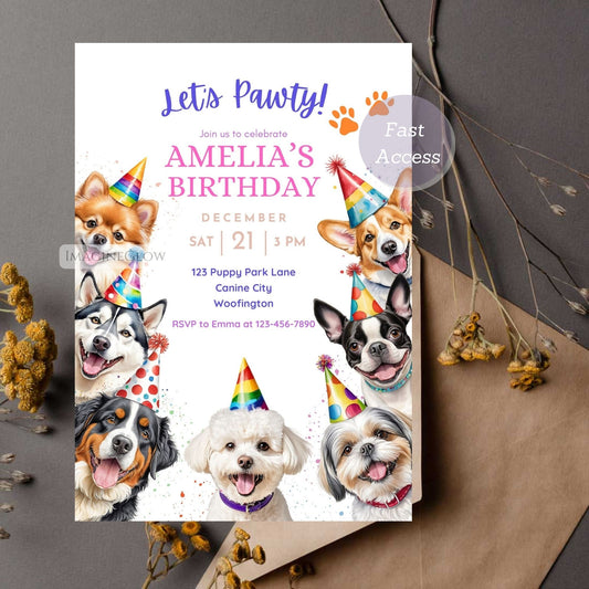 Dogs Party Invite Template