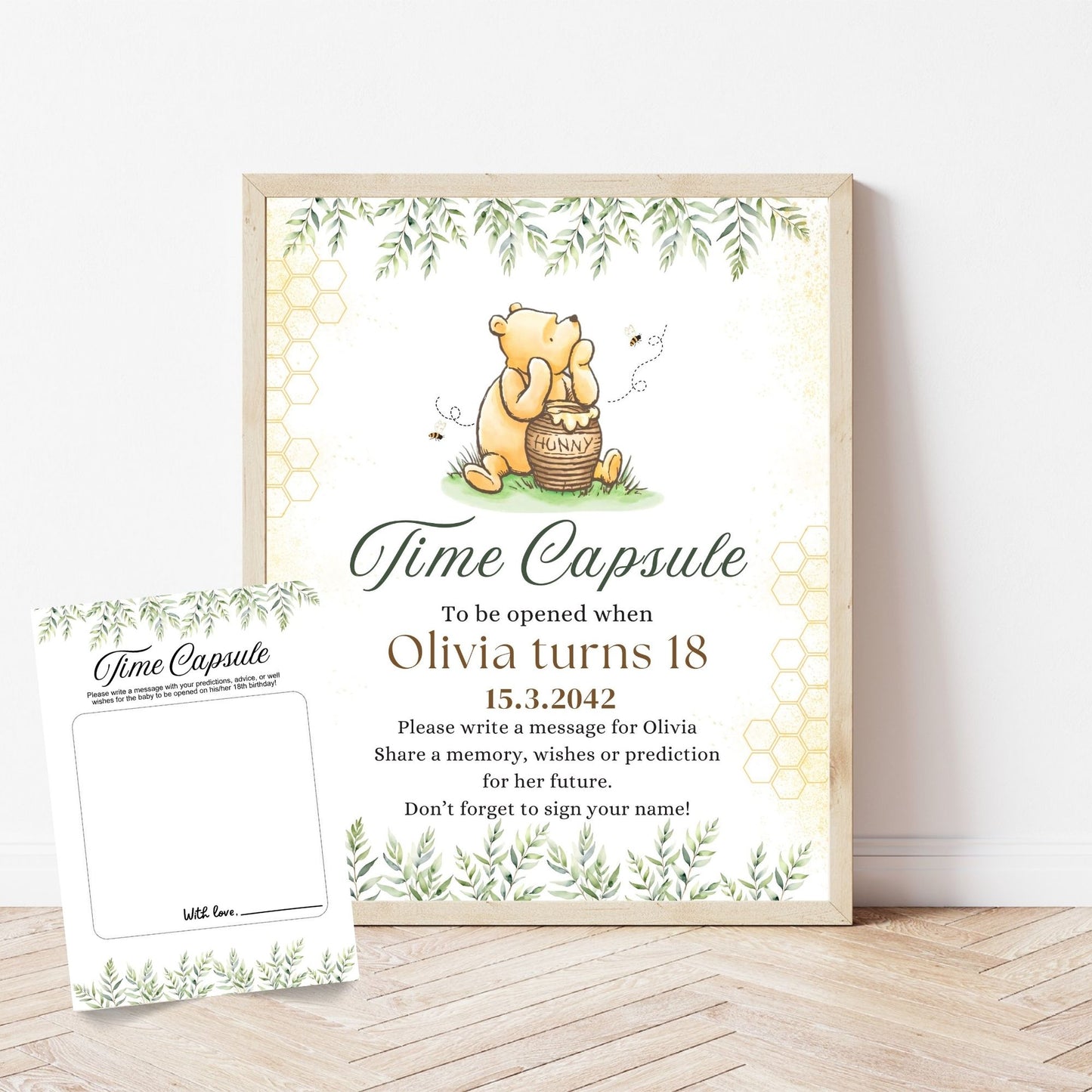 Winnie the Pooh First Birthday Bundle - Classic Pooh Bear Party Printables
