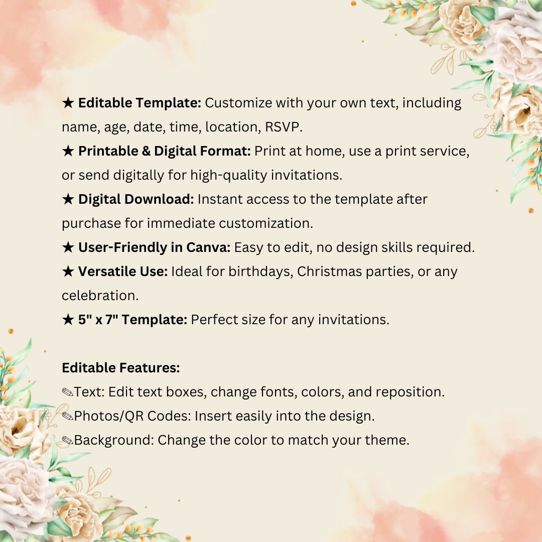 Welsh Corgi Dog Birthday Invitation Template - Editable Dog Party Invite - Printable Canva Design