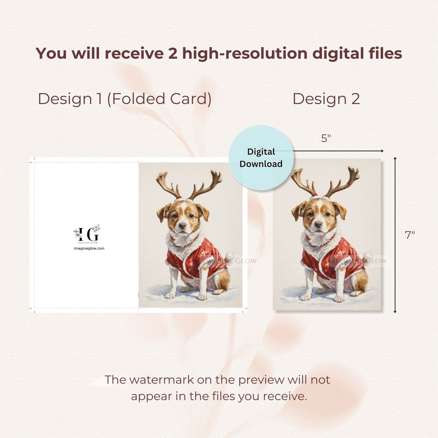 Charming holiday cards ideal for dog lovers and festive celebrations