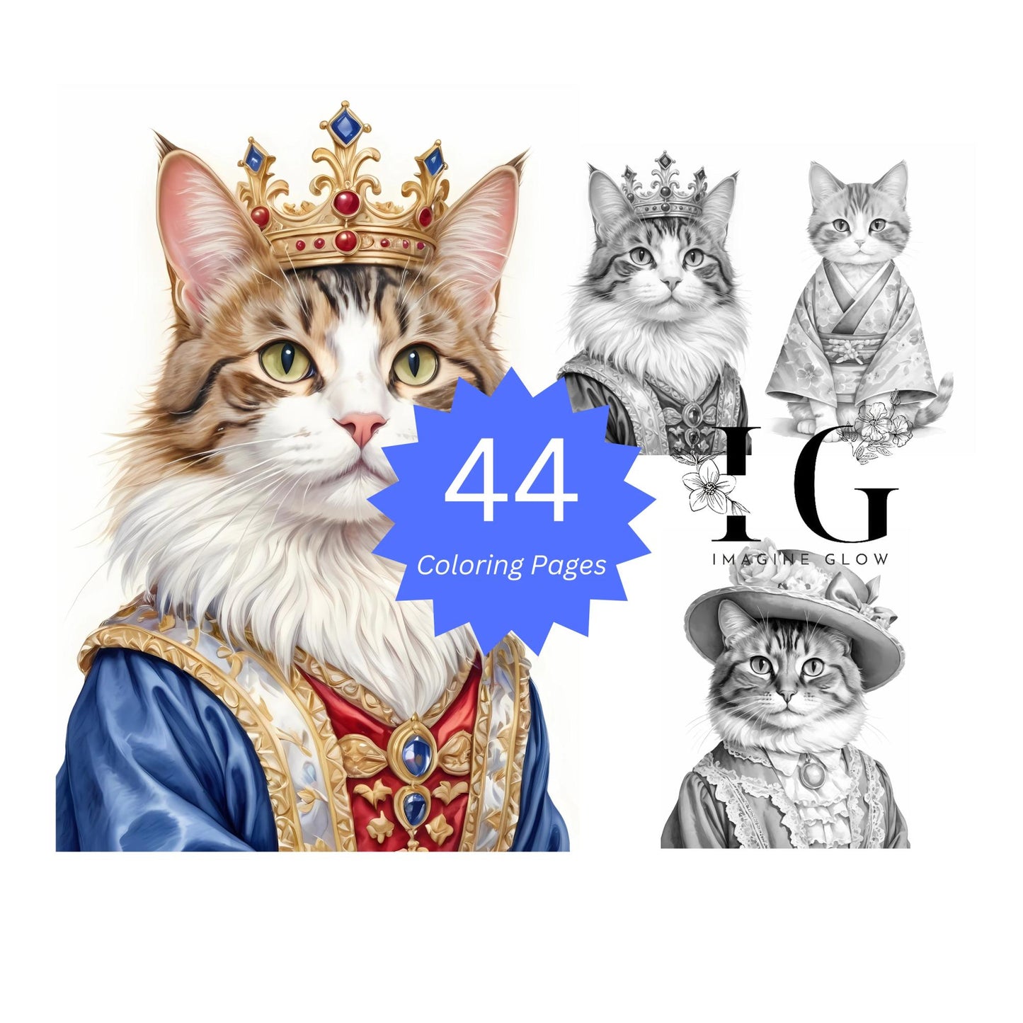 Adorable Costume Cats Coloring Pages - 44 Printable Pages
