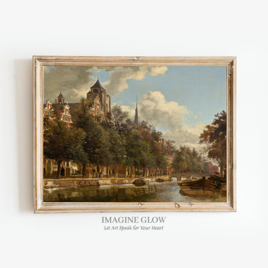 Amsterdam Canal Vintage Art - Antique Printable Wall Decor