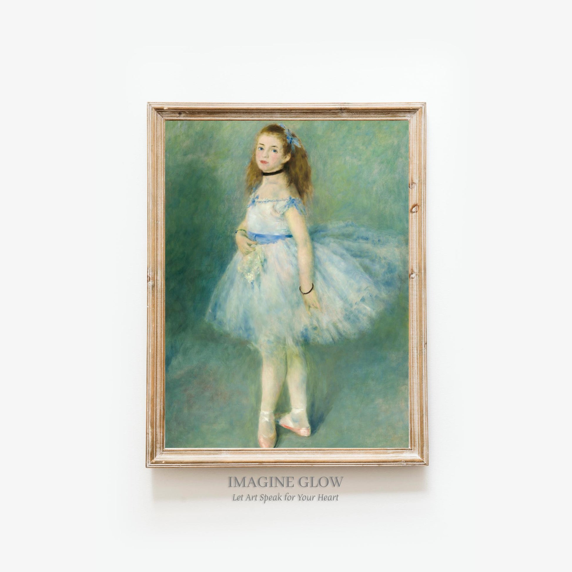 Ballet Girl Portrait Wall Art – Vintage Digital Art