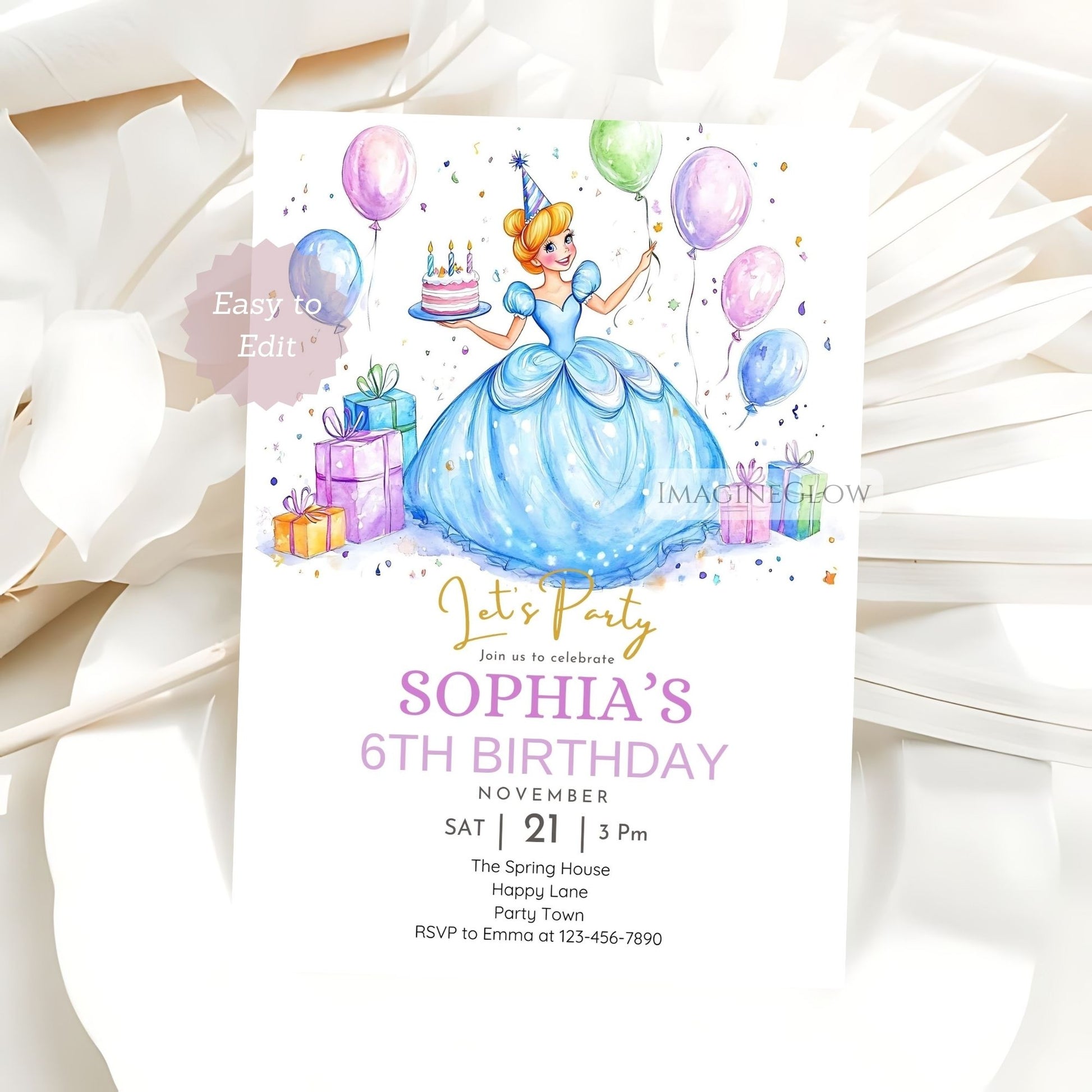 Royal ball birthday invite