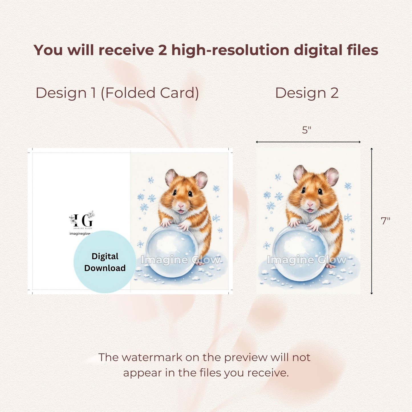 Cute Hamster Winter Card for Festive Greetings