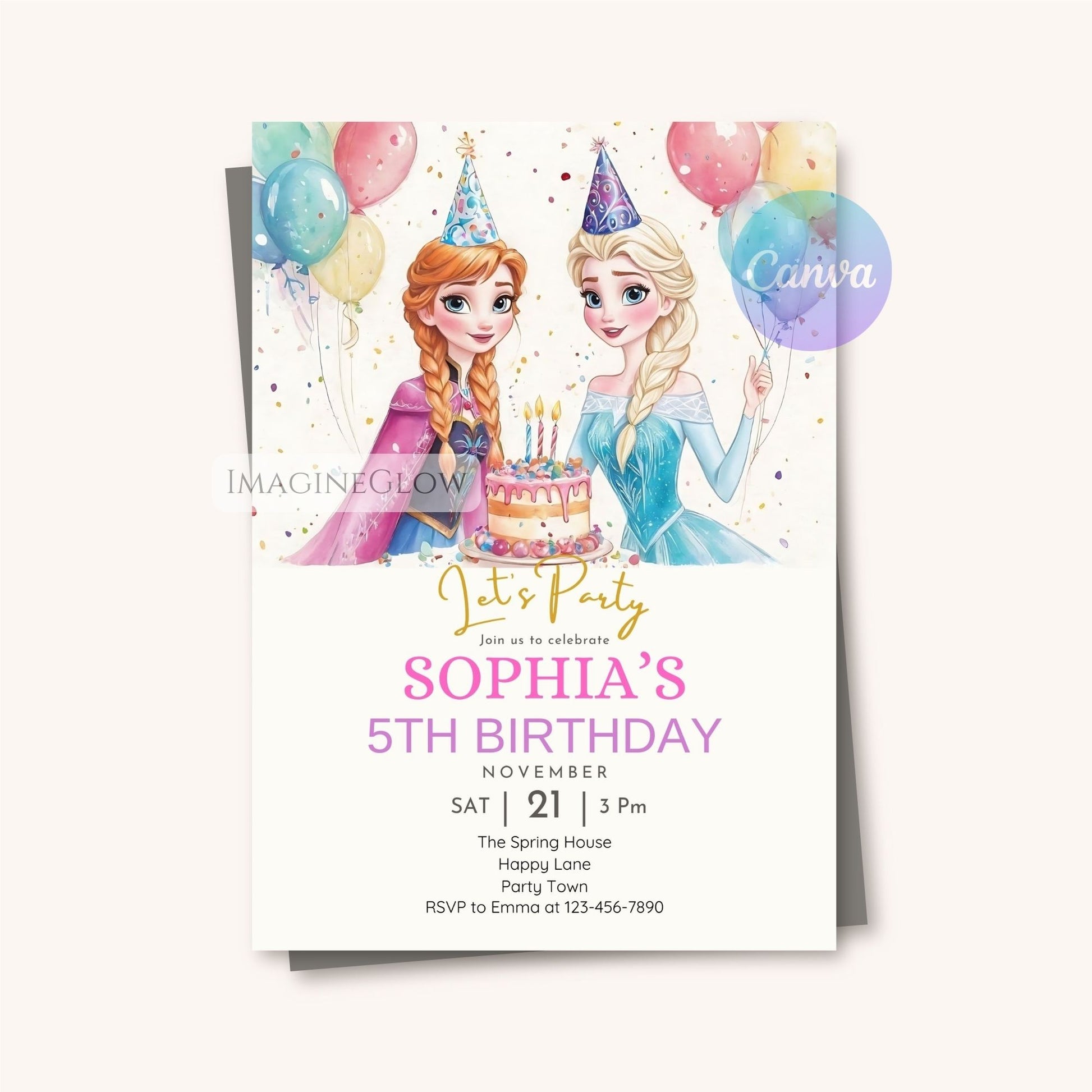 Snowflake themed birthday card