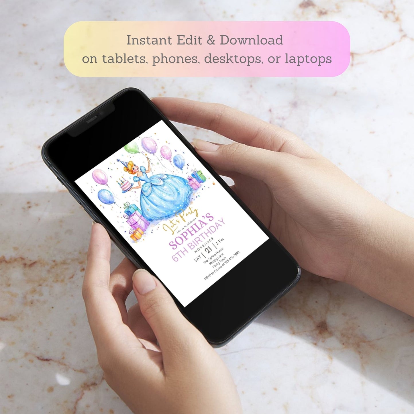 Fairytale birthday invitation