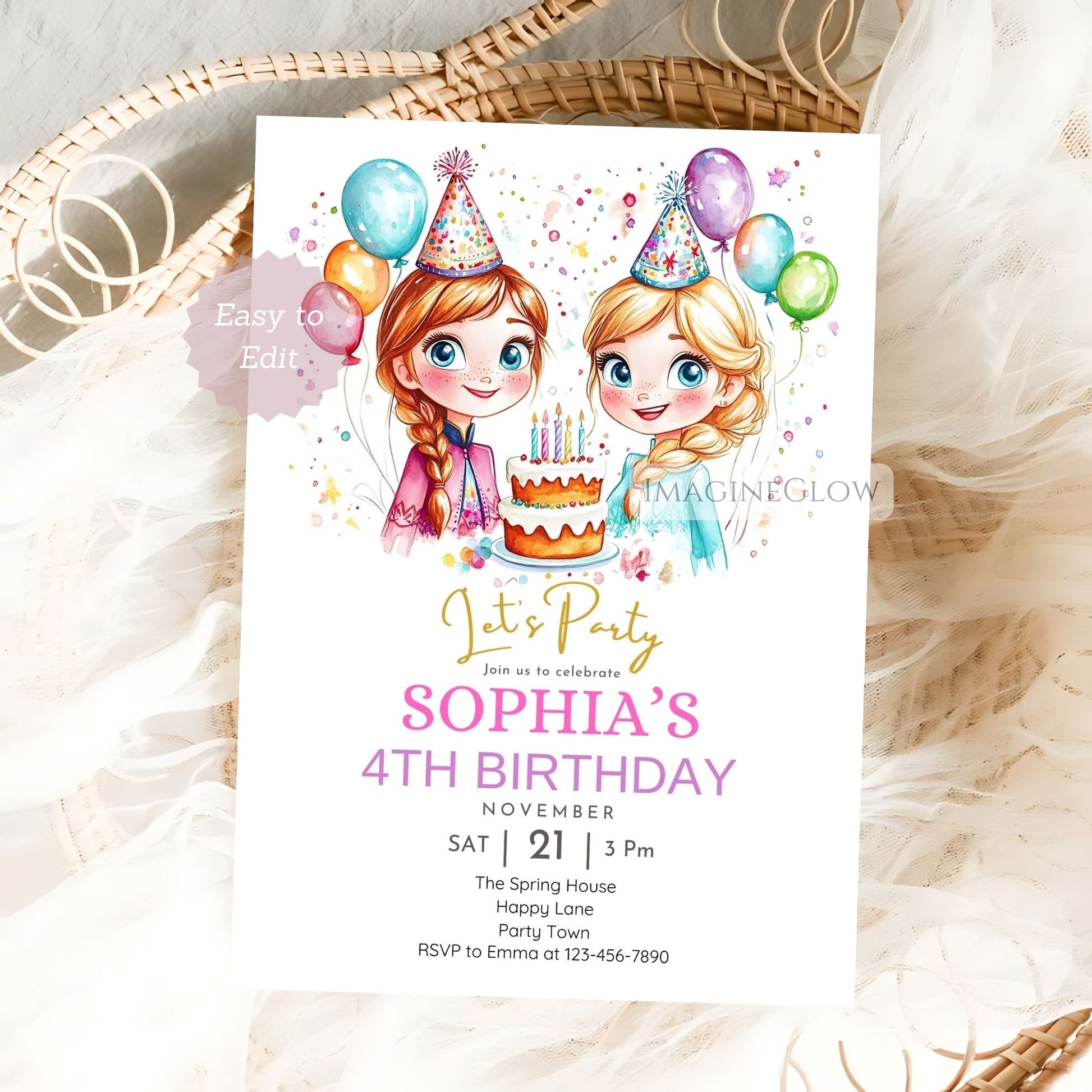 Winter wonderland girl birthday