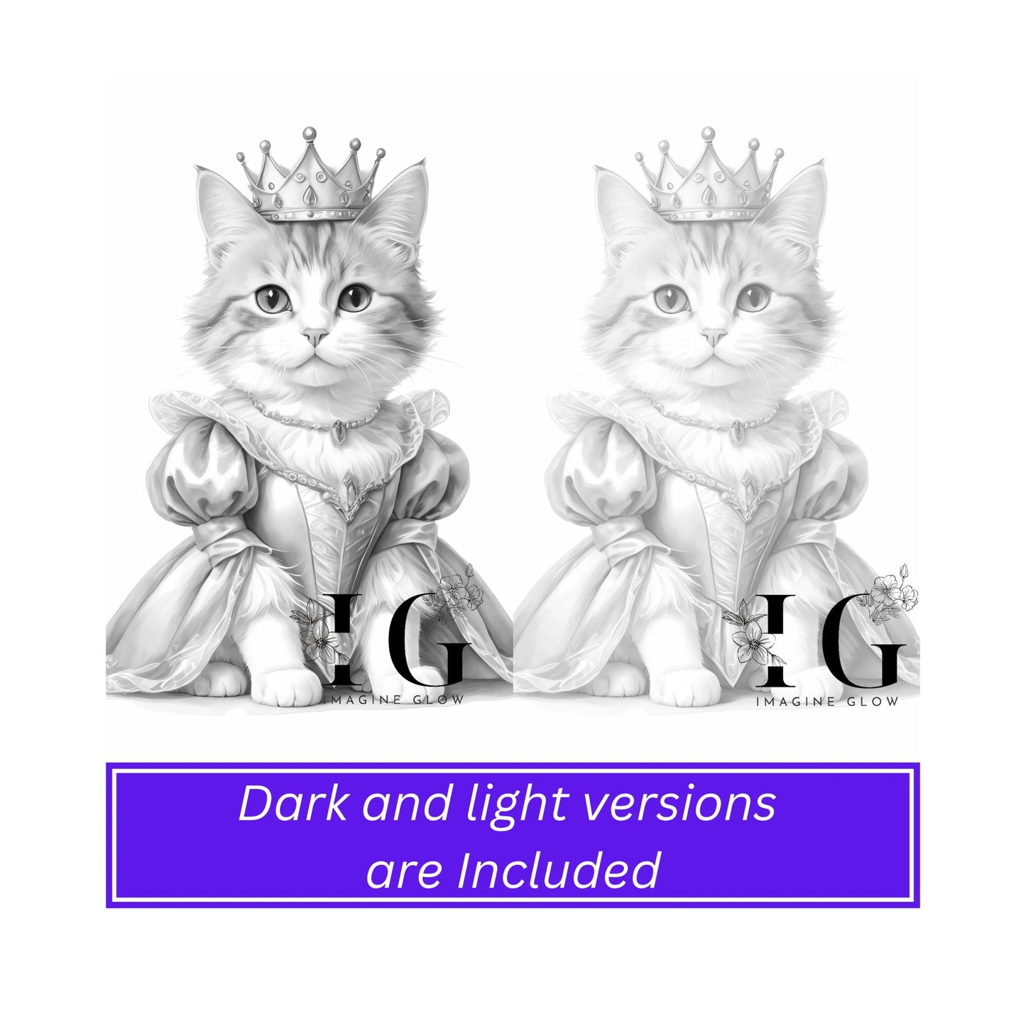 Fun and creative cat costume designs, available as printable coloring pages.
