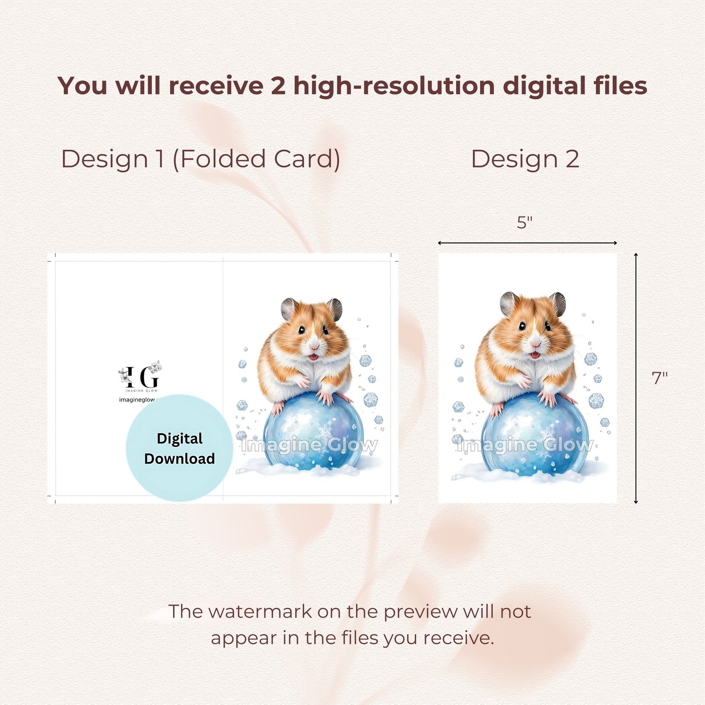 Hamster Winter Card Download for Festive Greetings
