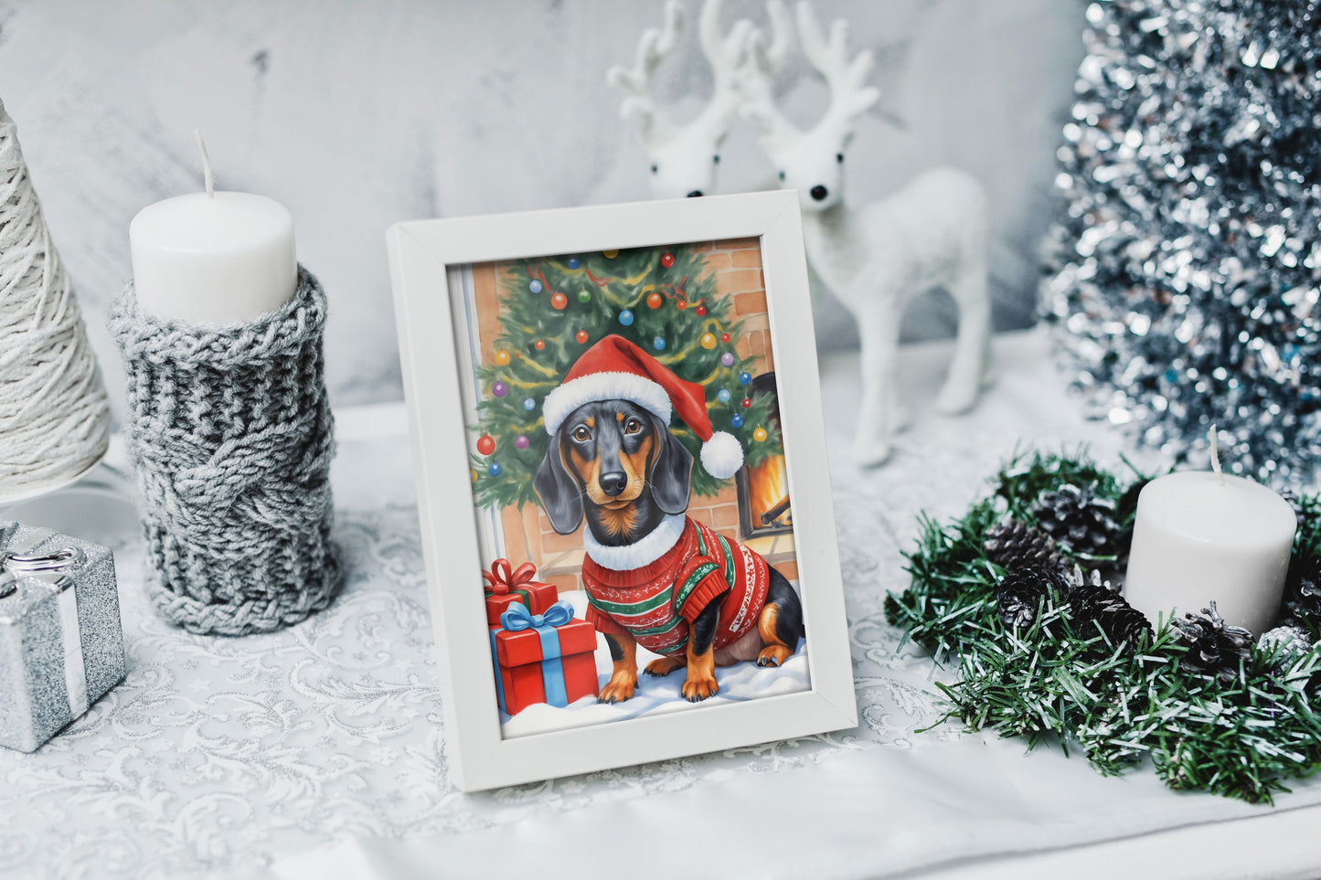 Unique printable art making a great gift for dog lovers during the holidays