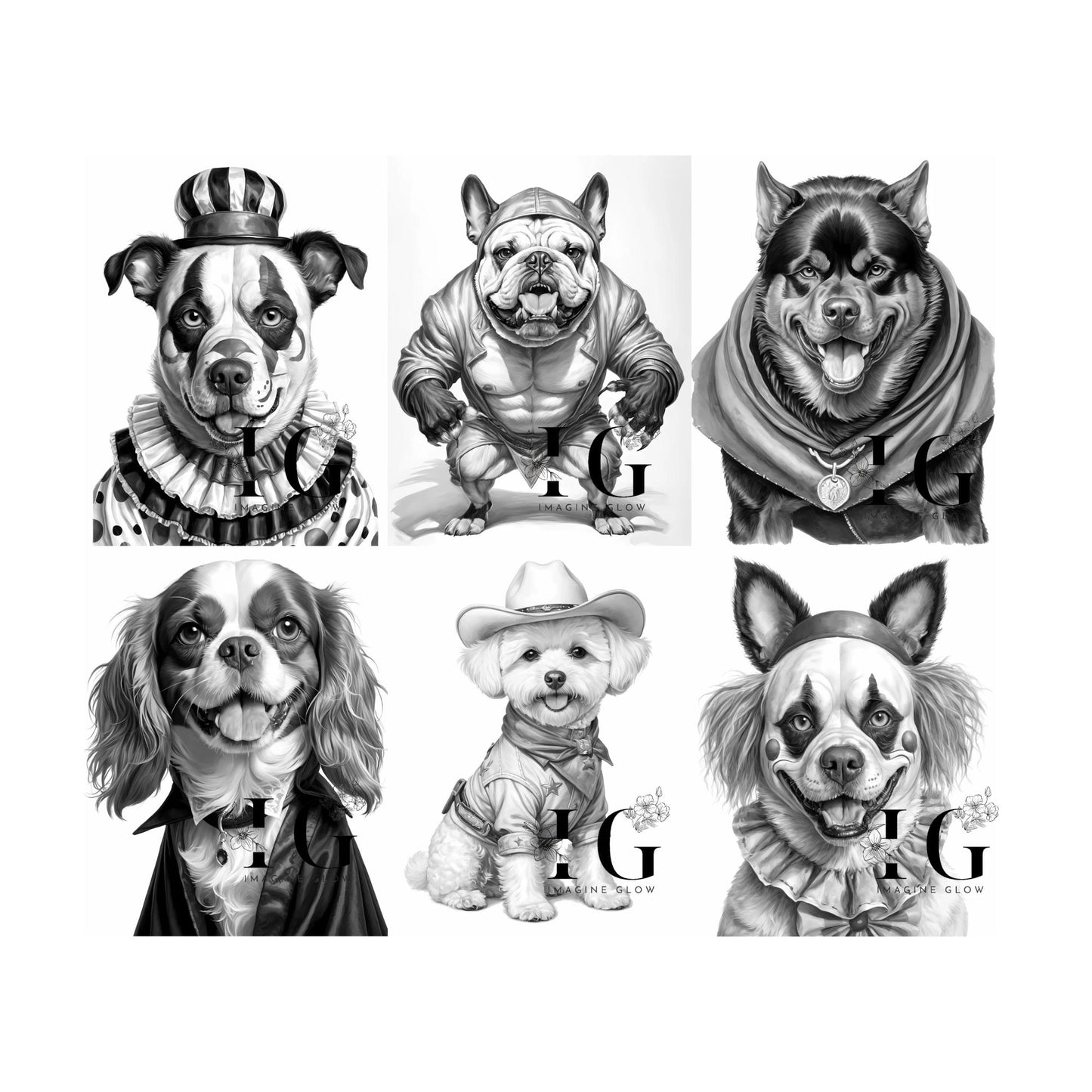 Printable Halloween dog costume coloring pages for creative fun.