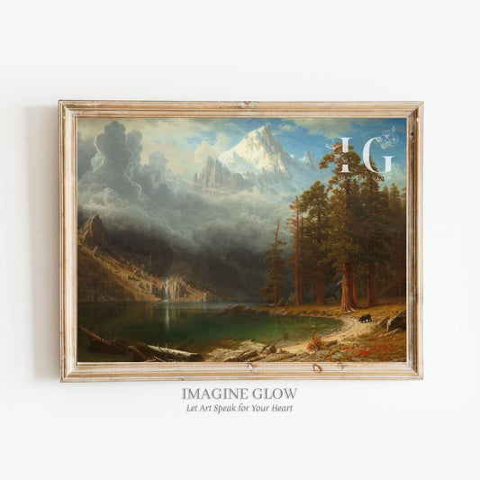 Printable vintage Mount Corcoran landscape wall art