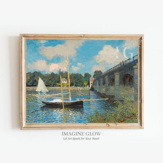 Vintage sailboat scene for coastal-inspired home decoration