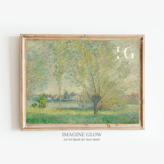 Printable vintage "The Willows" art for home decoration