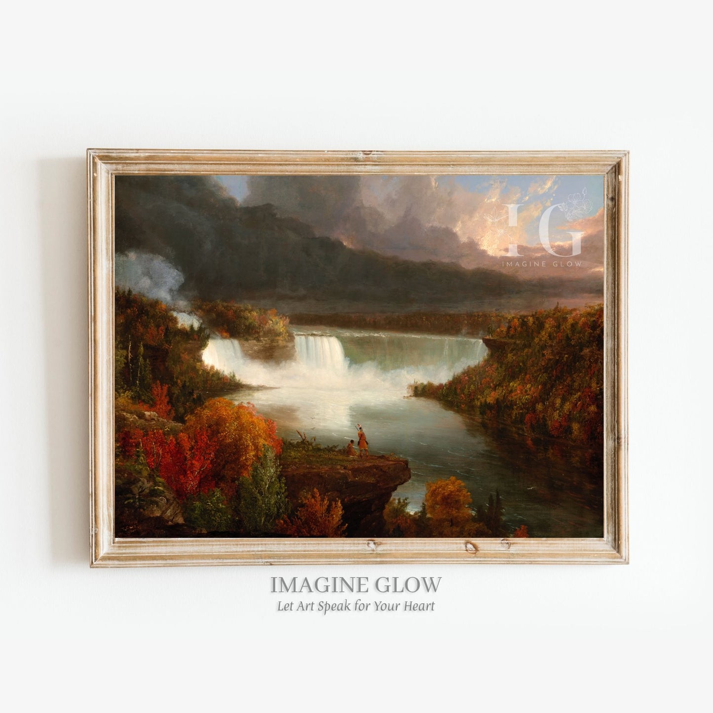 Vintage Niagara Falls landscape print for timeless home decoration