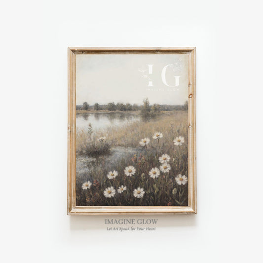Printable vintage wildflower wall art for home decor