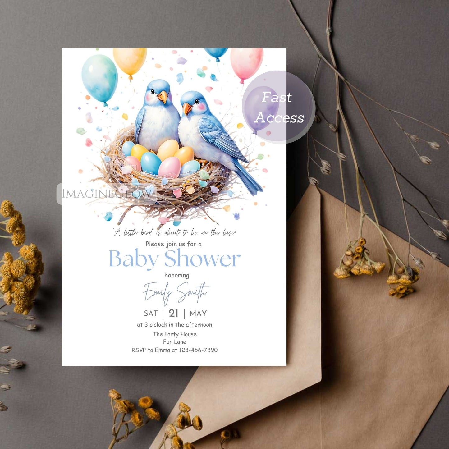 gender neutral bird baby shower