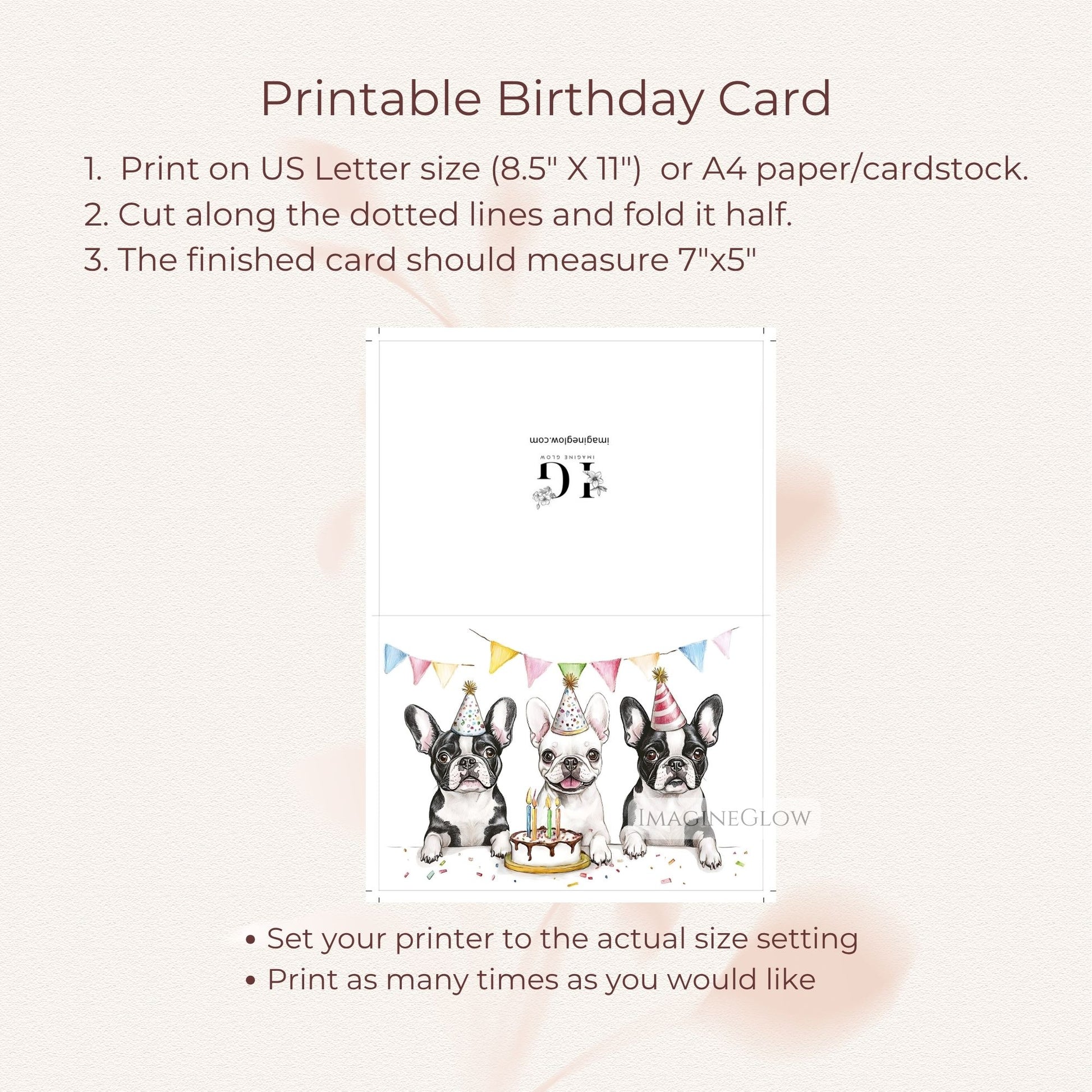 puppy themed birthday card
boston terrier celebration card