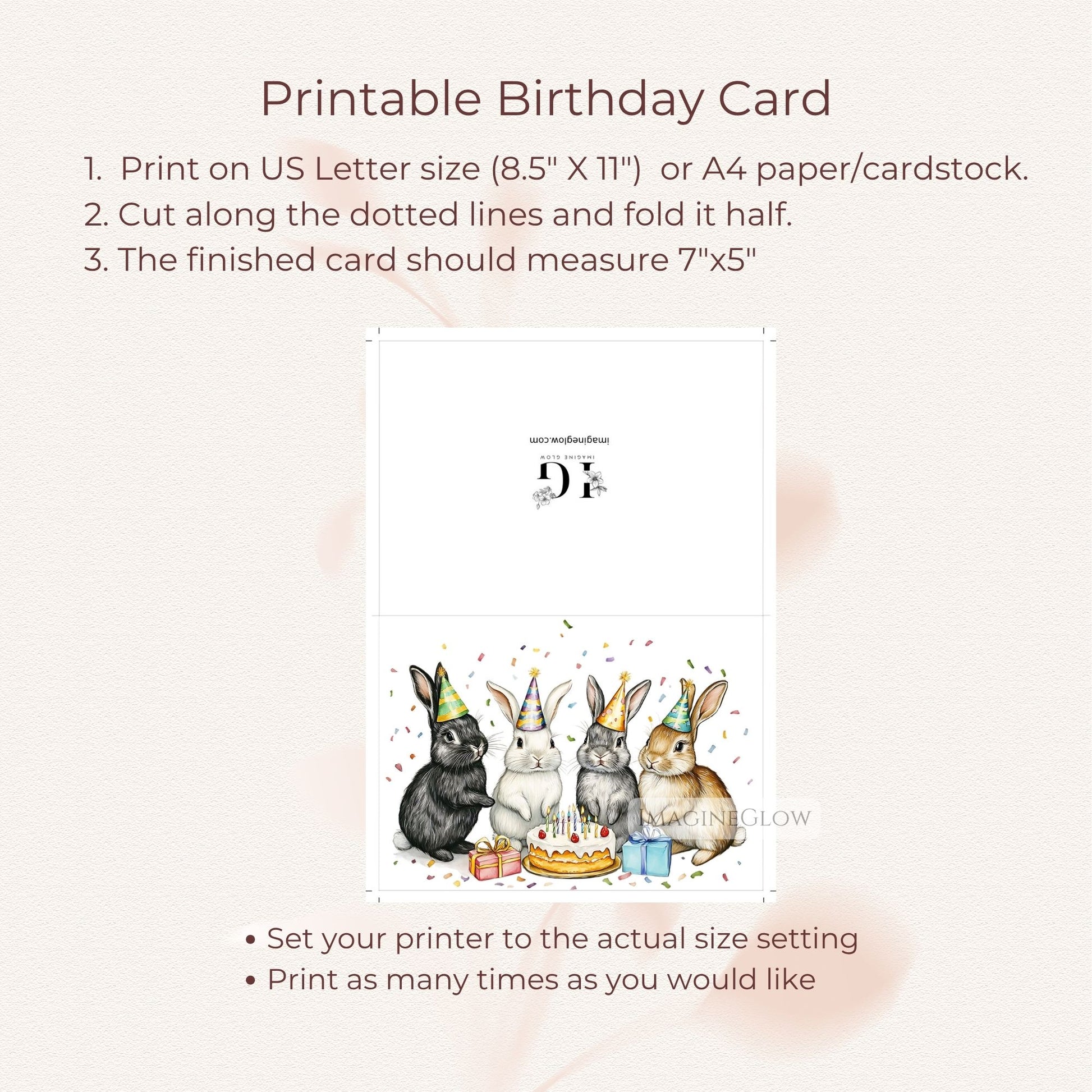 printable bunny birthday card
pastel bunny birthday greeting
bunny card for children
birthday card with rabbit design