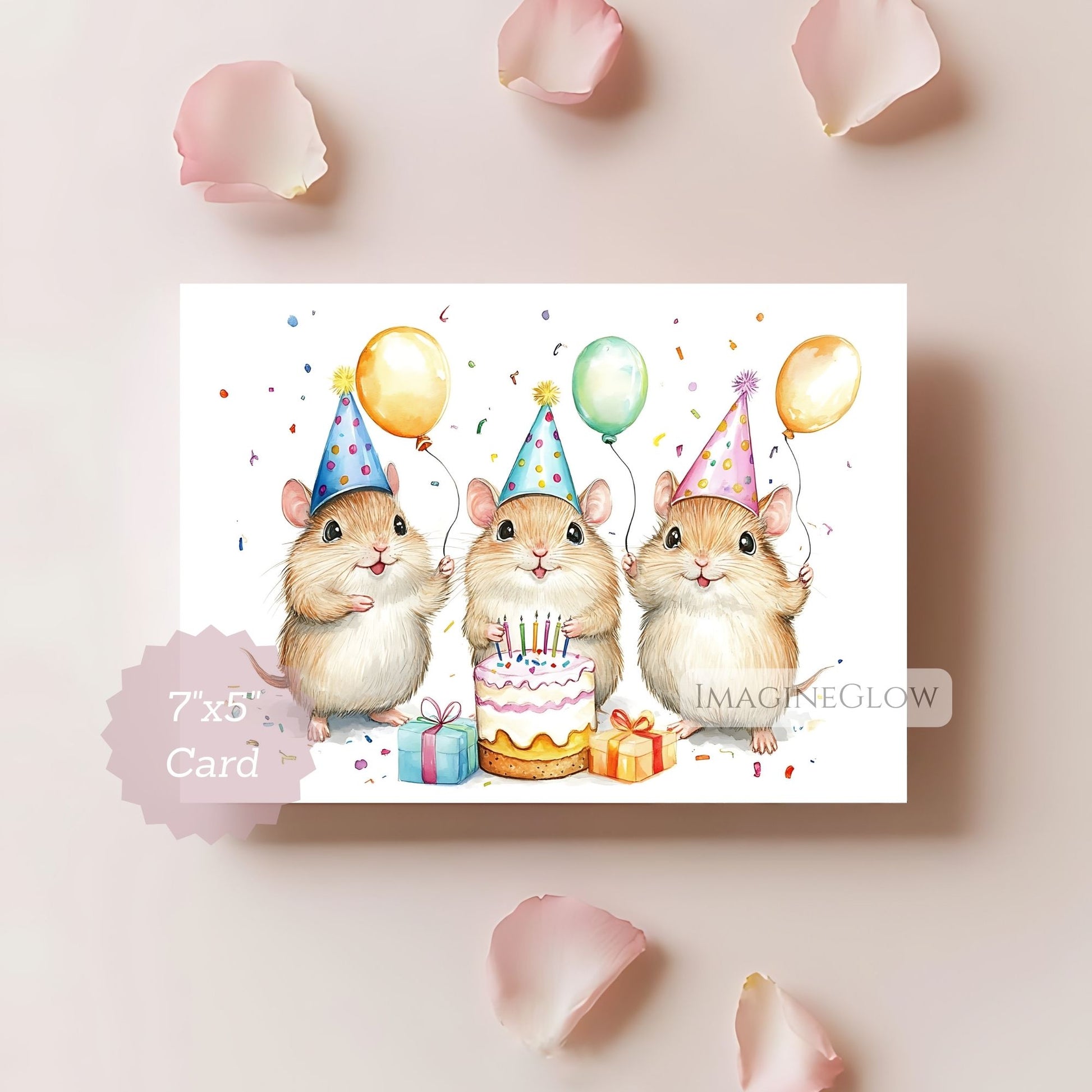 cute woodland creature card
digital download vole birthday card
forest animal birthday card