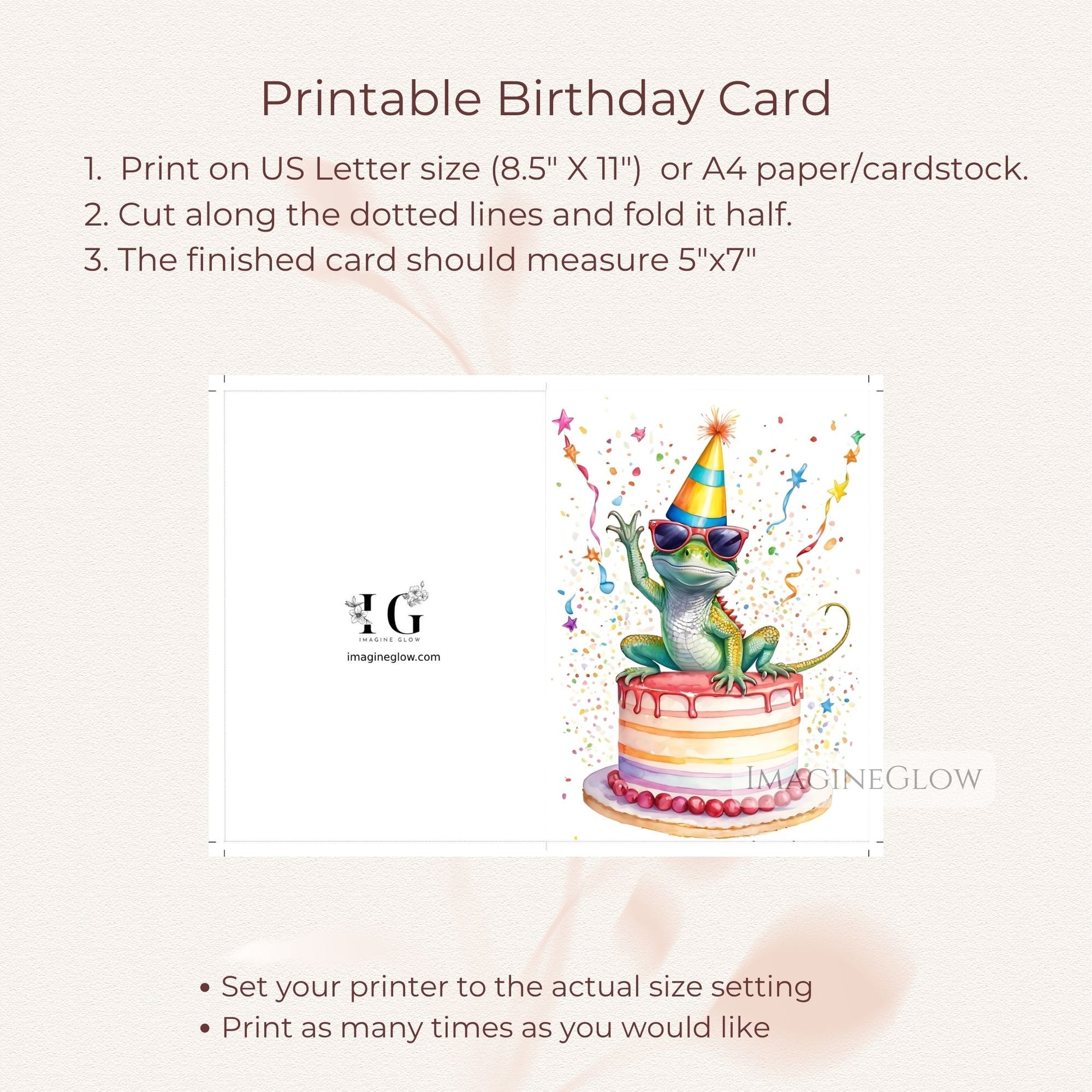 Exotic animal birthday card
Wildlife birthday greeting card