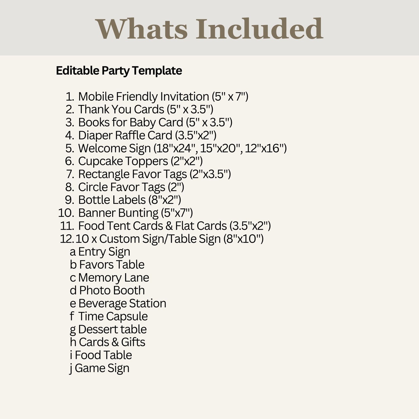editable baby shower bingo horse theme