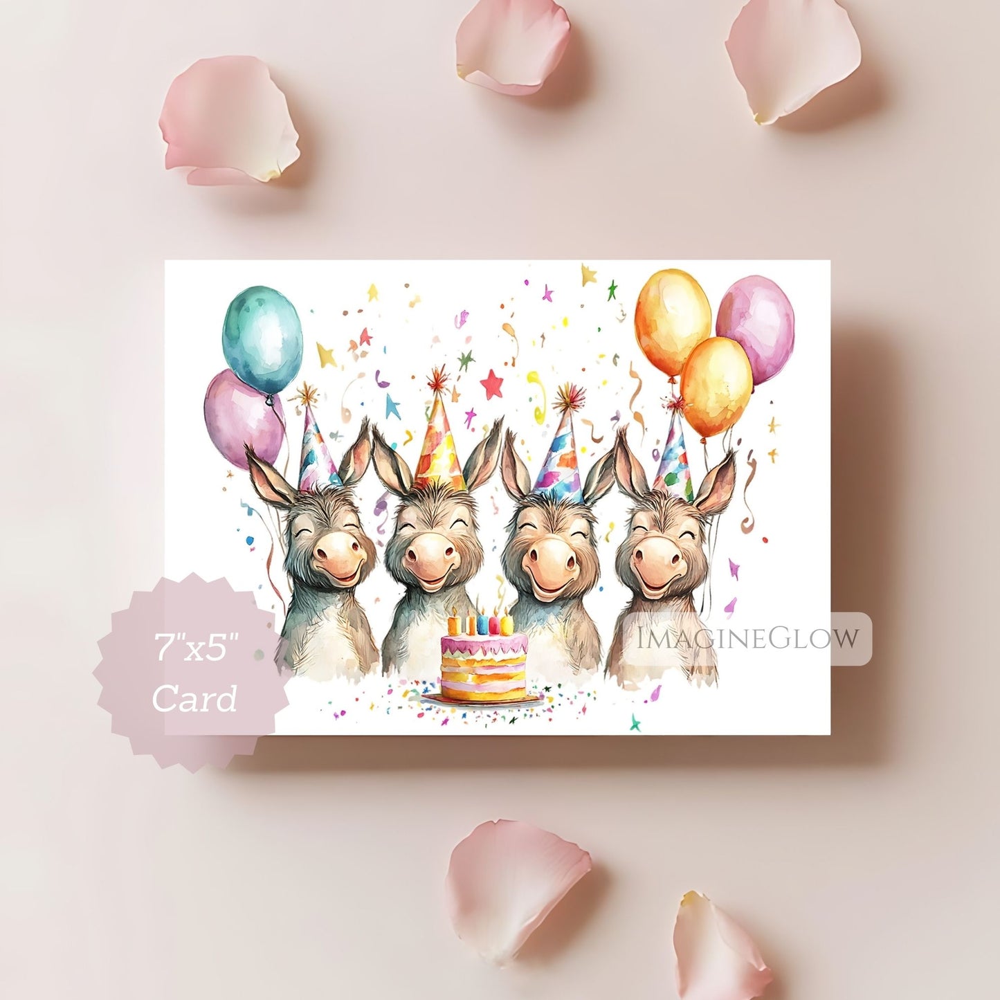 donkey birthday card
cute donkey greeting card
farm animal donkey birthday card