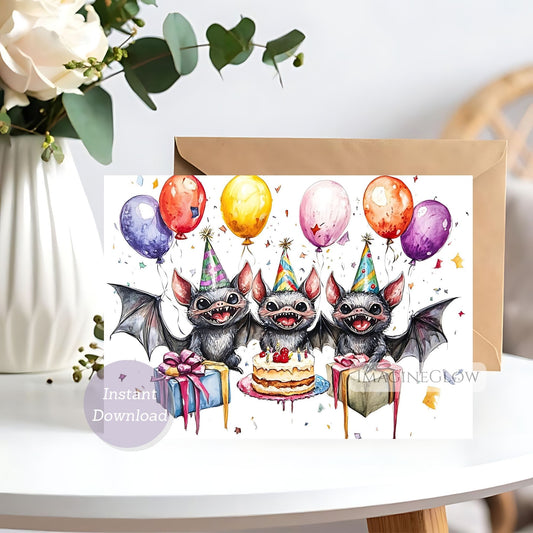 bat birthday card
cute bat greeting
printable bat card