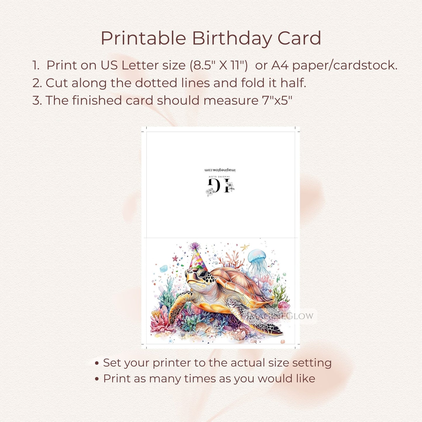Printable ocean animal birthday card sea turtle design
Sea turtle birthday greeting card for wildlife fans
Beautiful sea turtle birthday card artwork