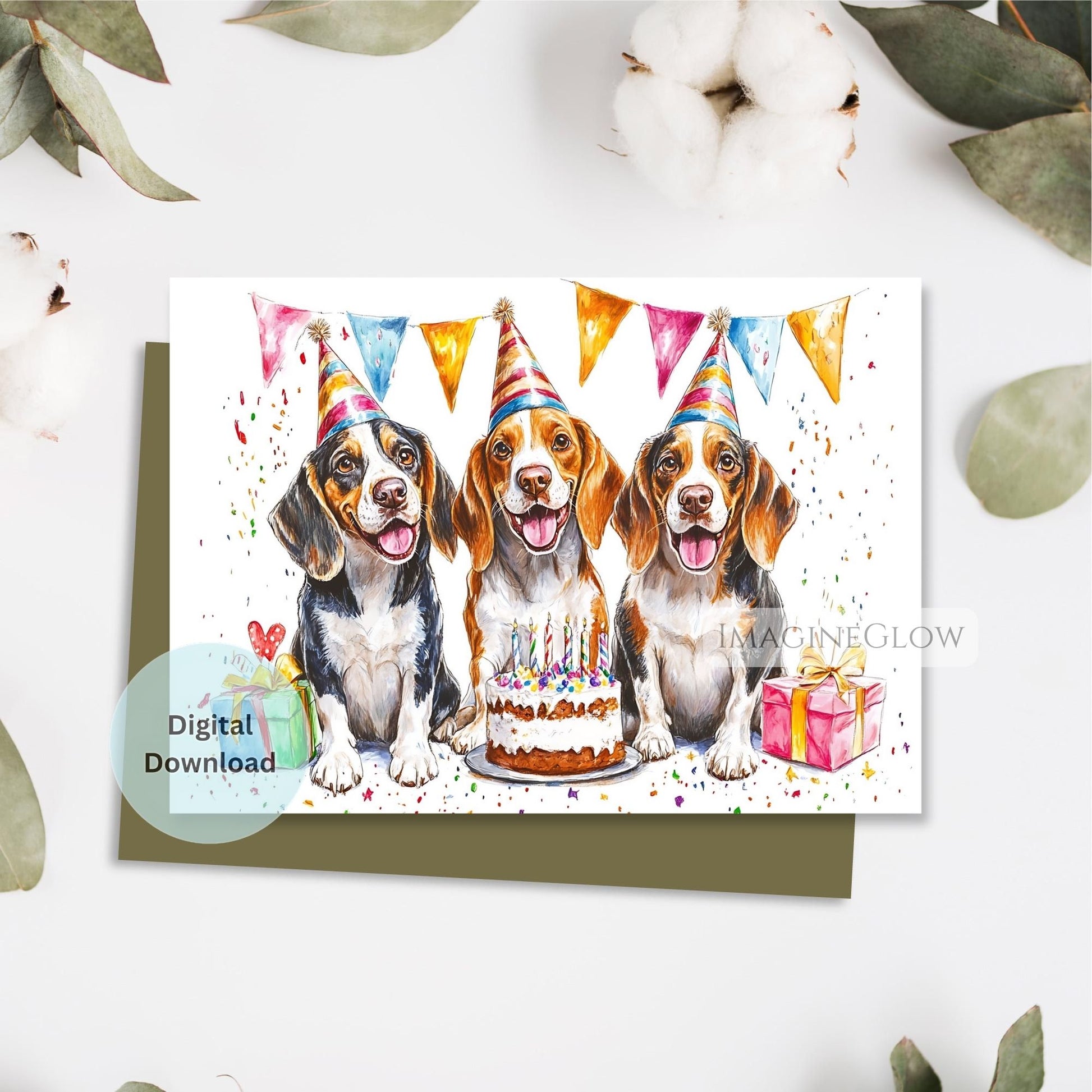 Beagle birthday card
printable Beagle dog card