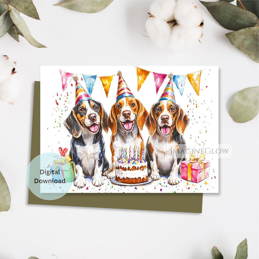 Beagle birthday card
printable Beagle dog card