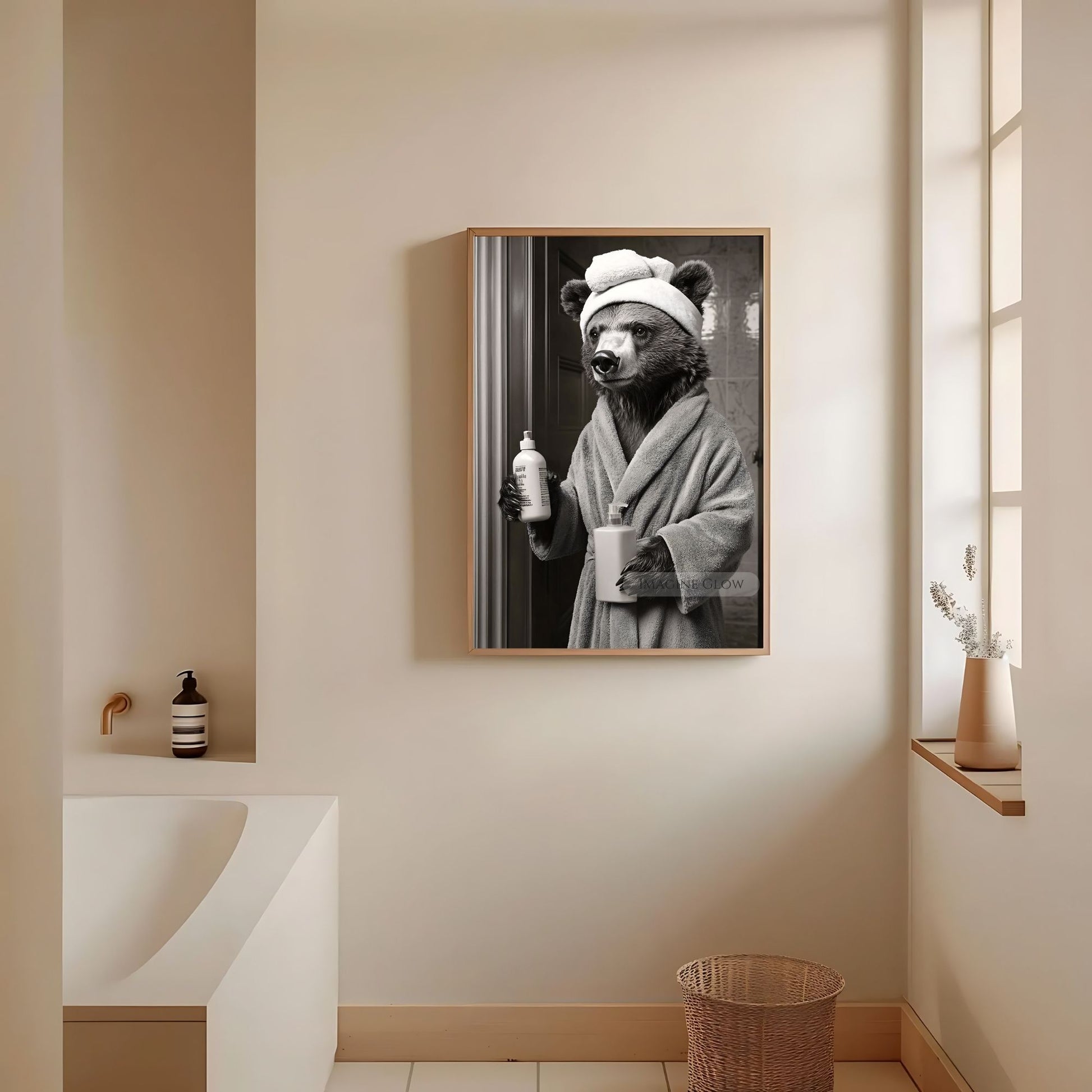 Bear wall art gift for nature lovers