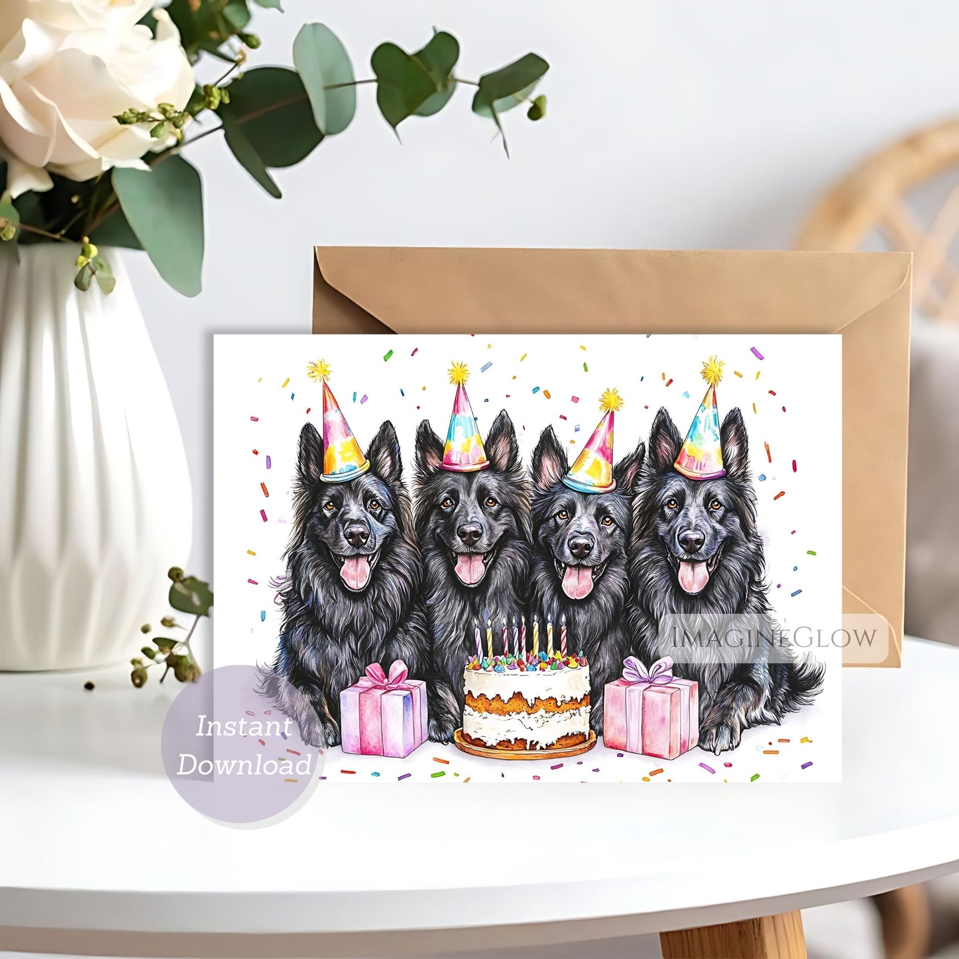 belgian sheepdog birthday card printable
digital dog greeting card belgian sheepdog