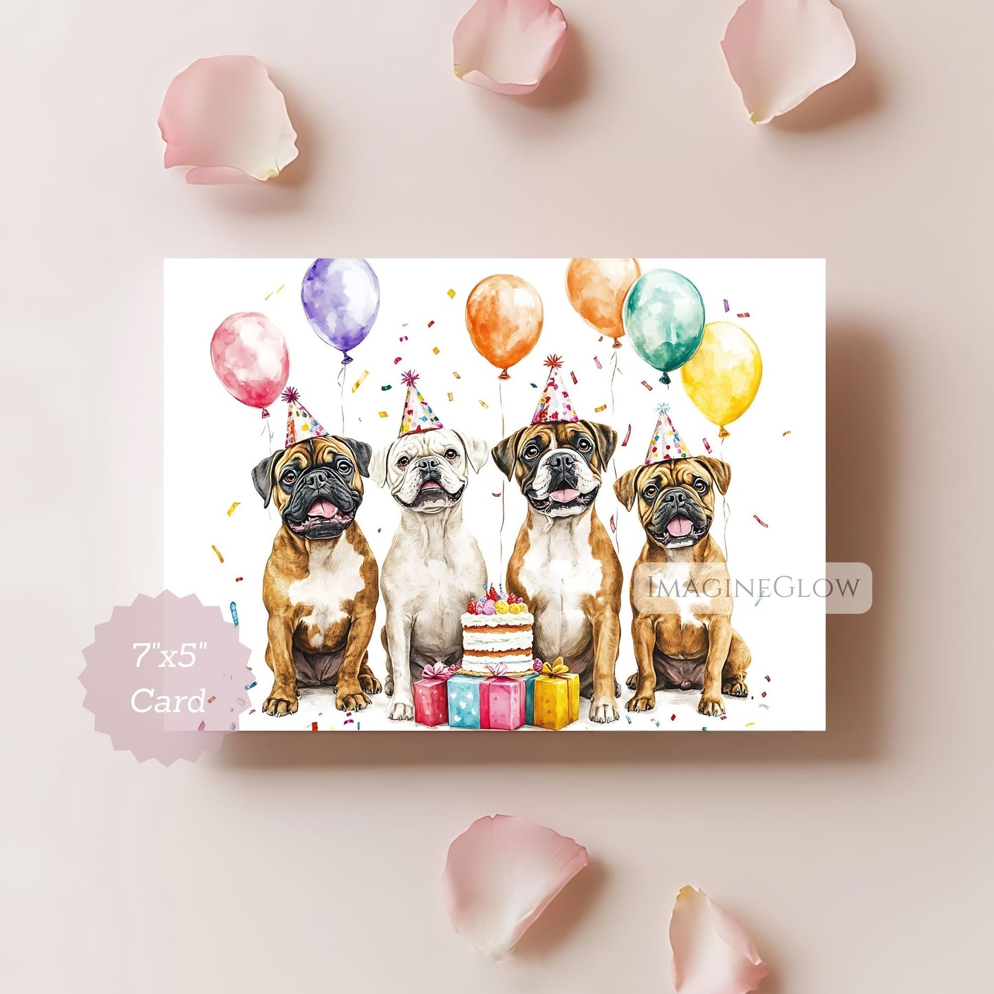 funny boxer dog birthday card
playful dog birthday card