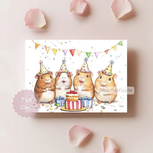 Guinea pig birthday card
Small pet birthday card
Printable guinea pig card