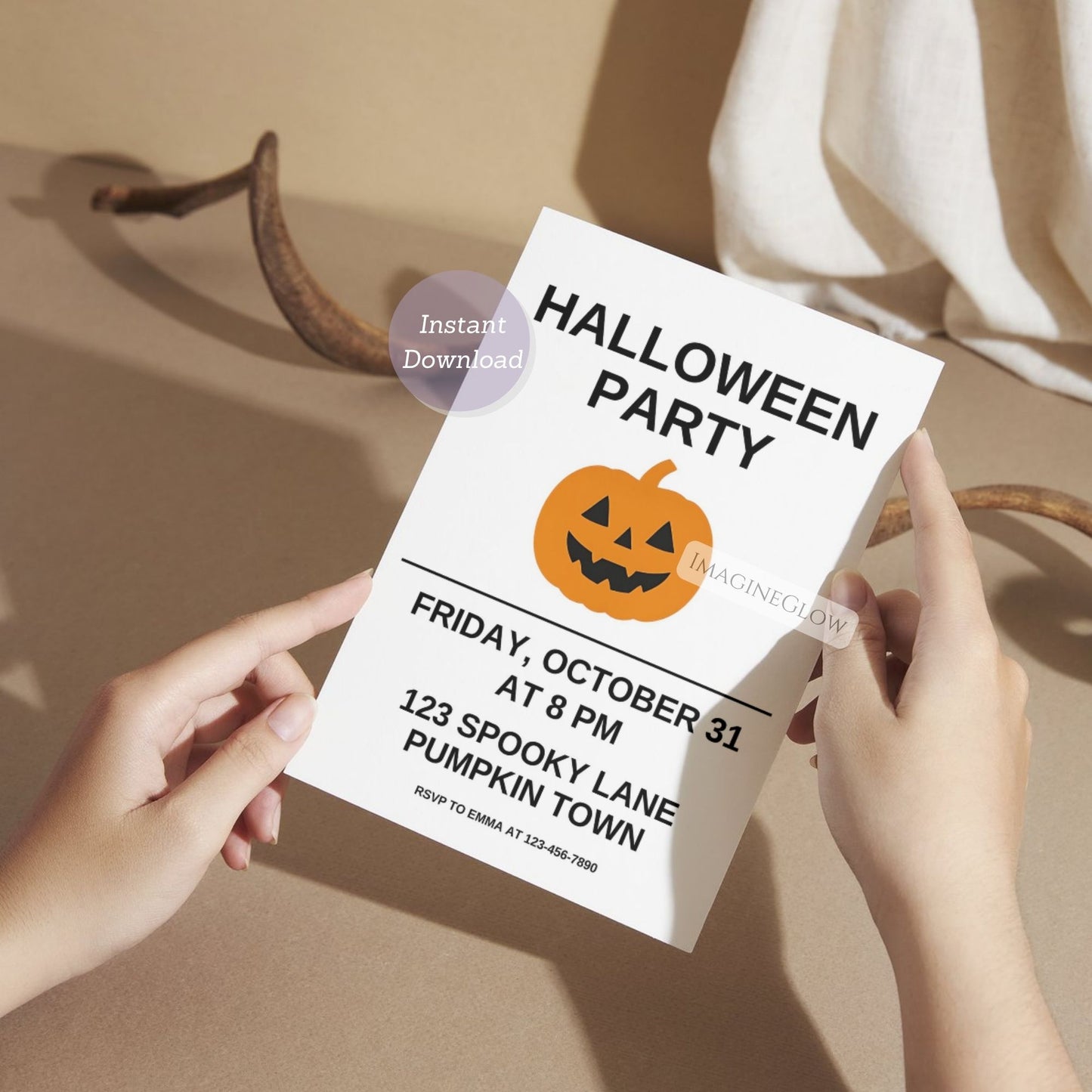 black and white halloween invite
editable halloween dinner invitation