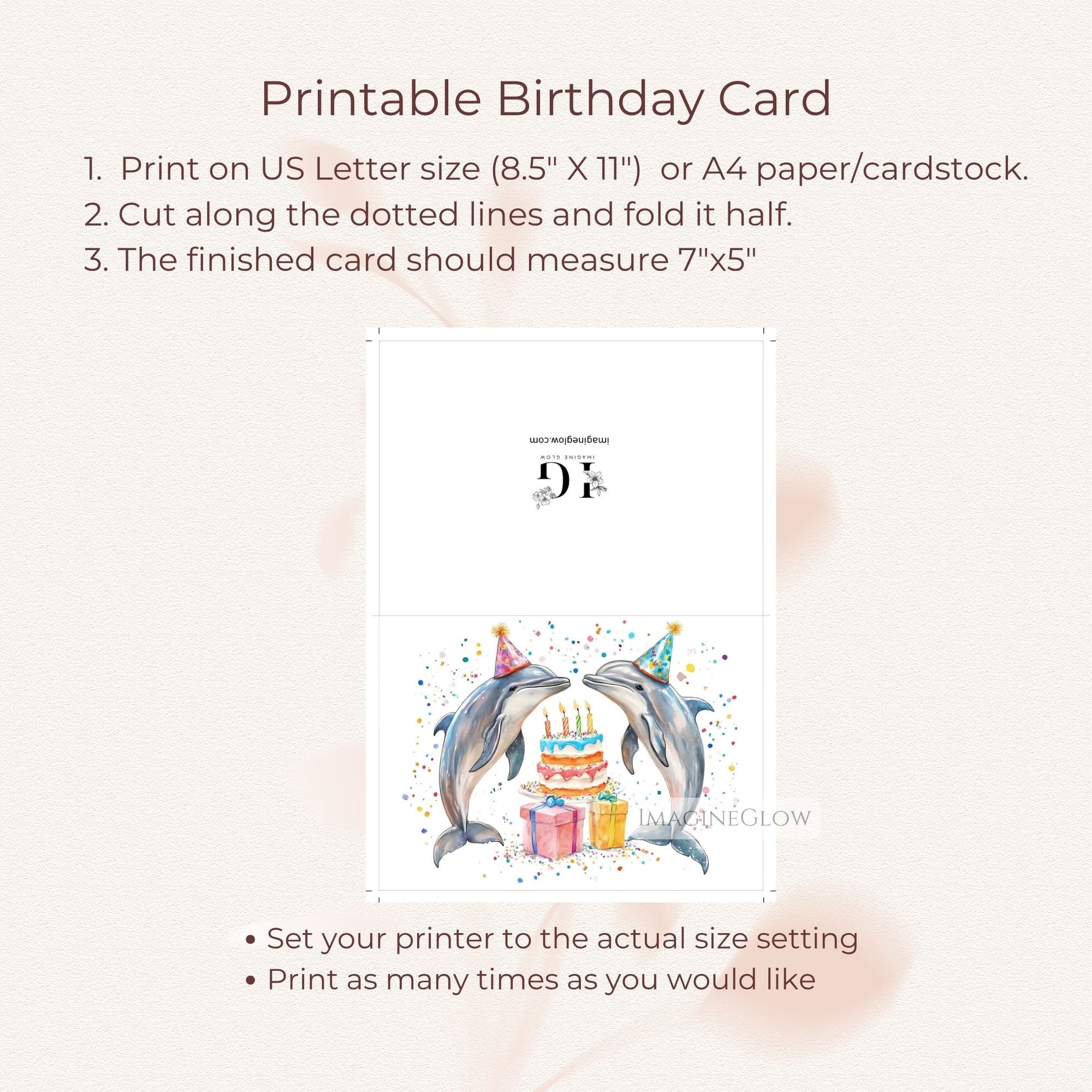 Beach theme birthday card
Playful dolphin printable card
Blue ocean dolphin birthday design
Underwater theme birthday card