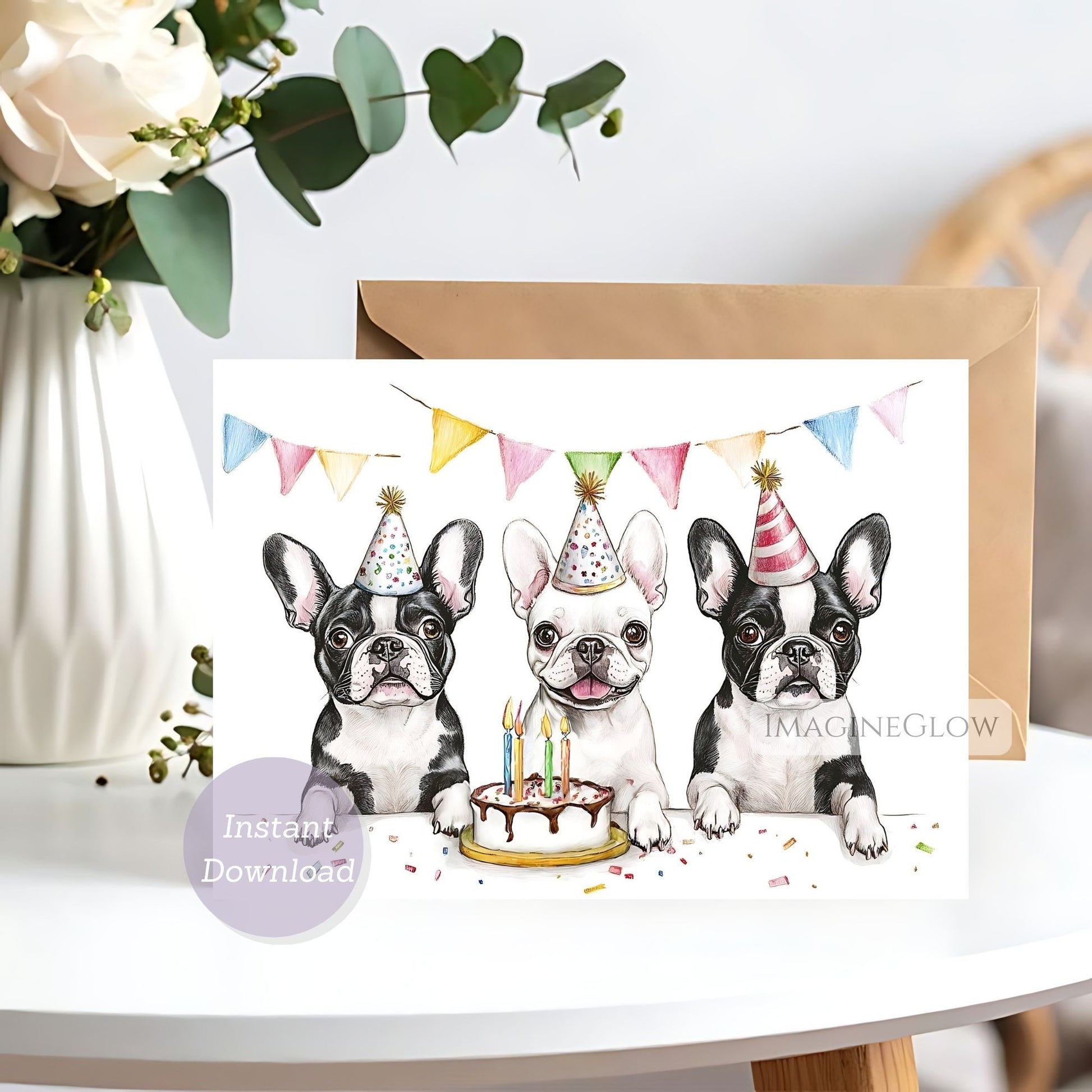 cute boston terrier dog card
adorable boston terrier puppy card