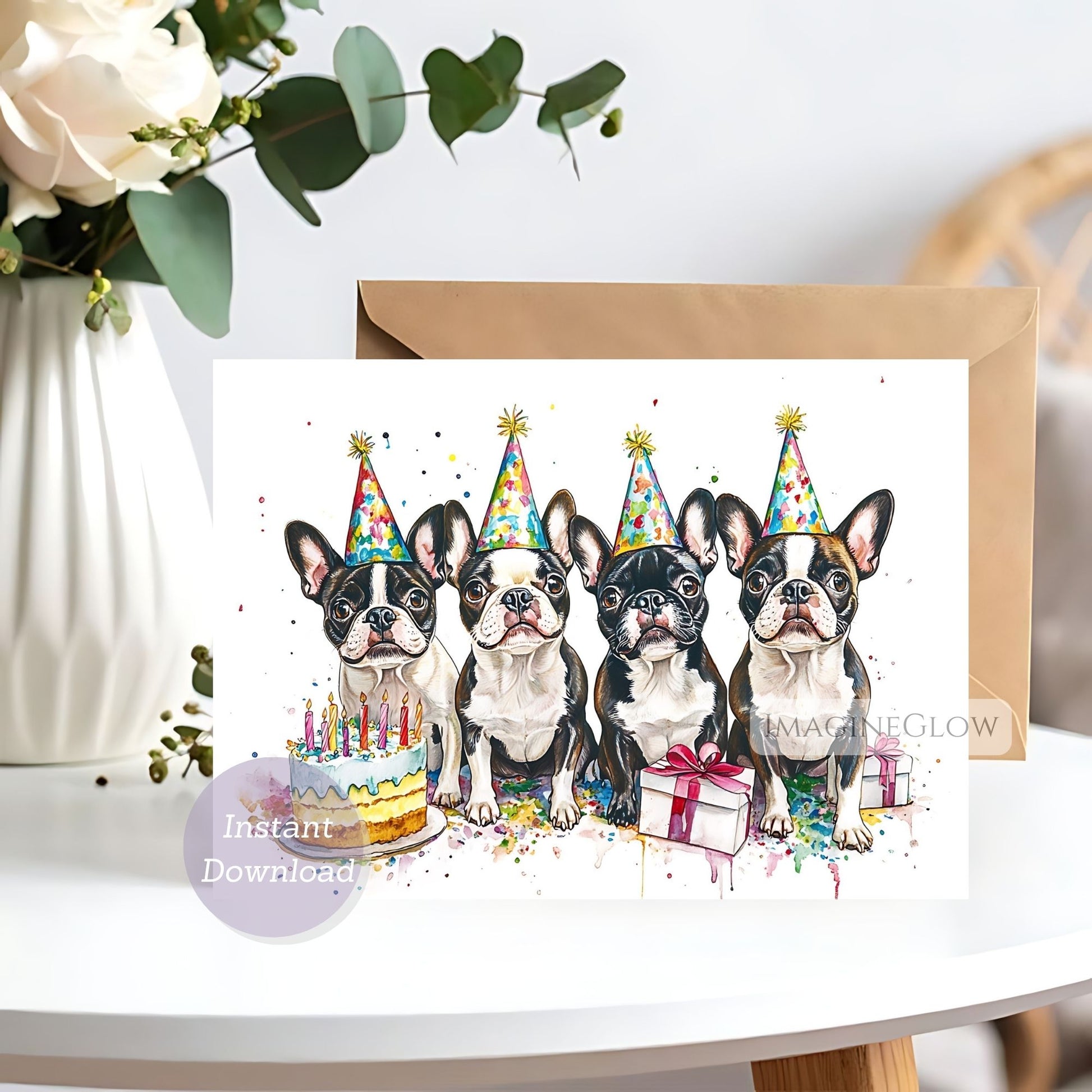 dog lover birthday card boston terrier
cute boston terrier dog card