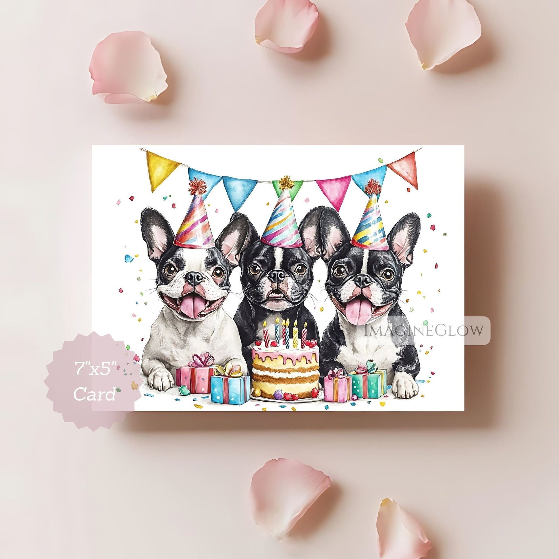 digital Boston Terrier card
birthday card with Boston Terrier