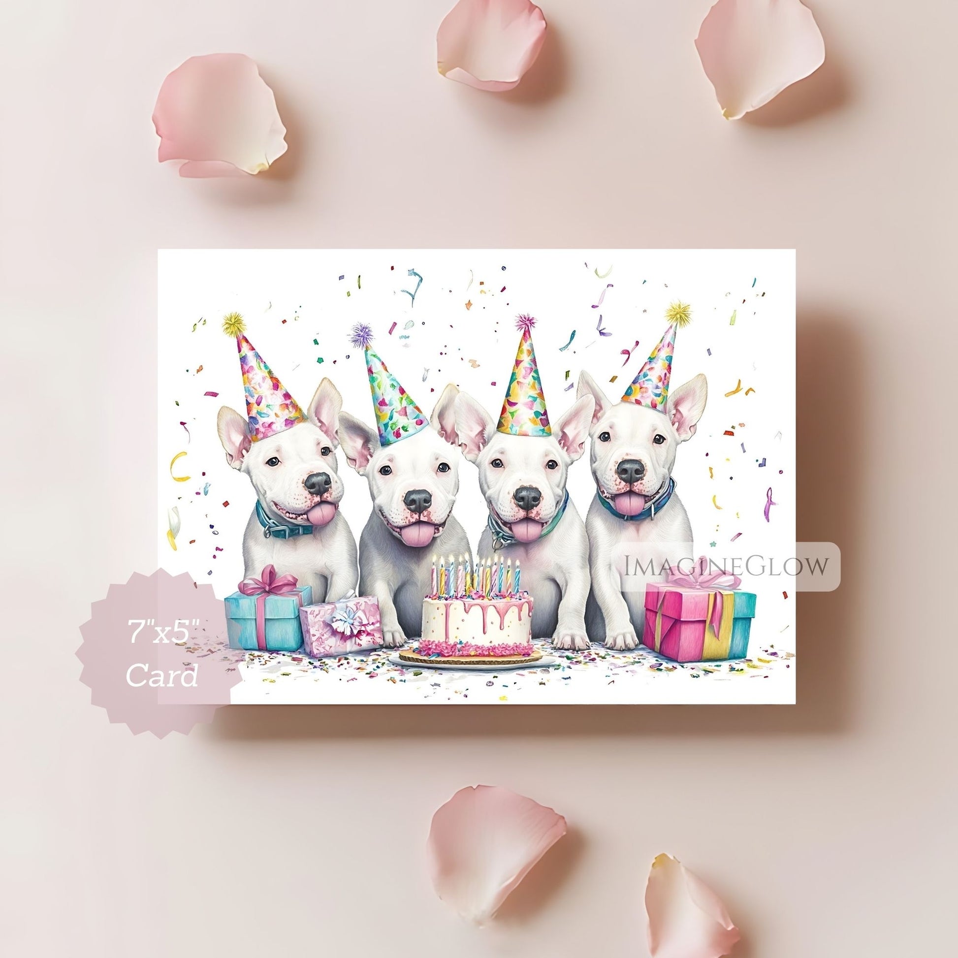 birthday card for dog lovers
bull terrier digital download card
dog lover printable birthday card