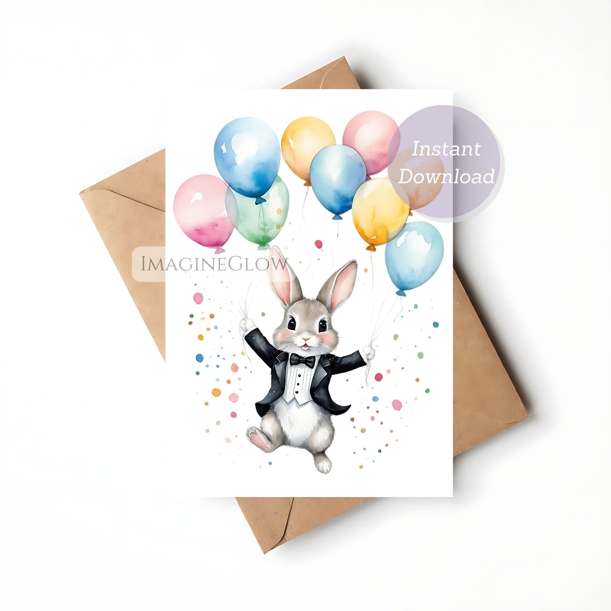 Easter bunny birthday card
Cute animal birthday card