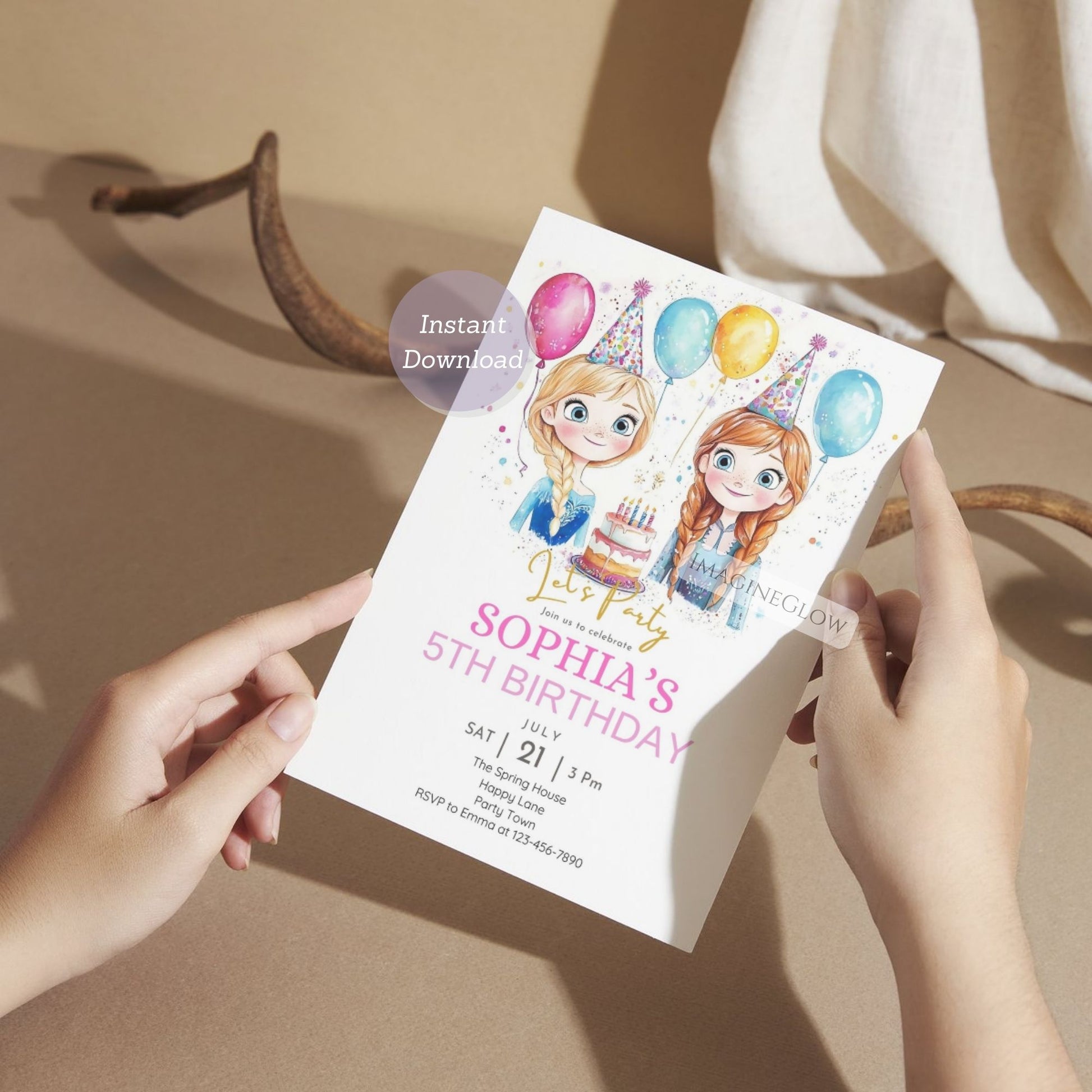 frozen birthday card template