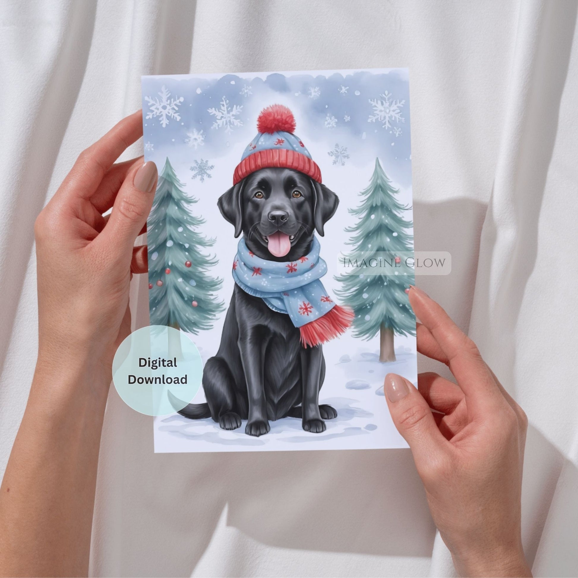 cute black lab holiday greeting card printable
digital black lab christmas card download
adorable black lab christmas card for dog lovers
printable black lab holiday greeting card
festive black lab christmas card digital