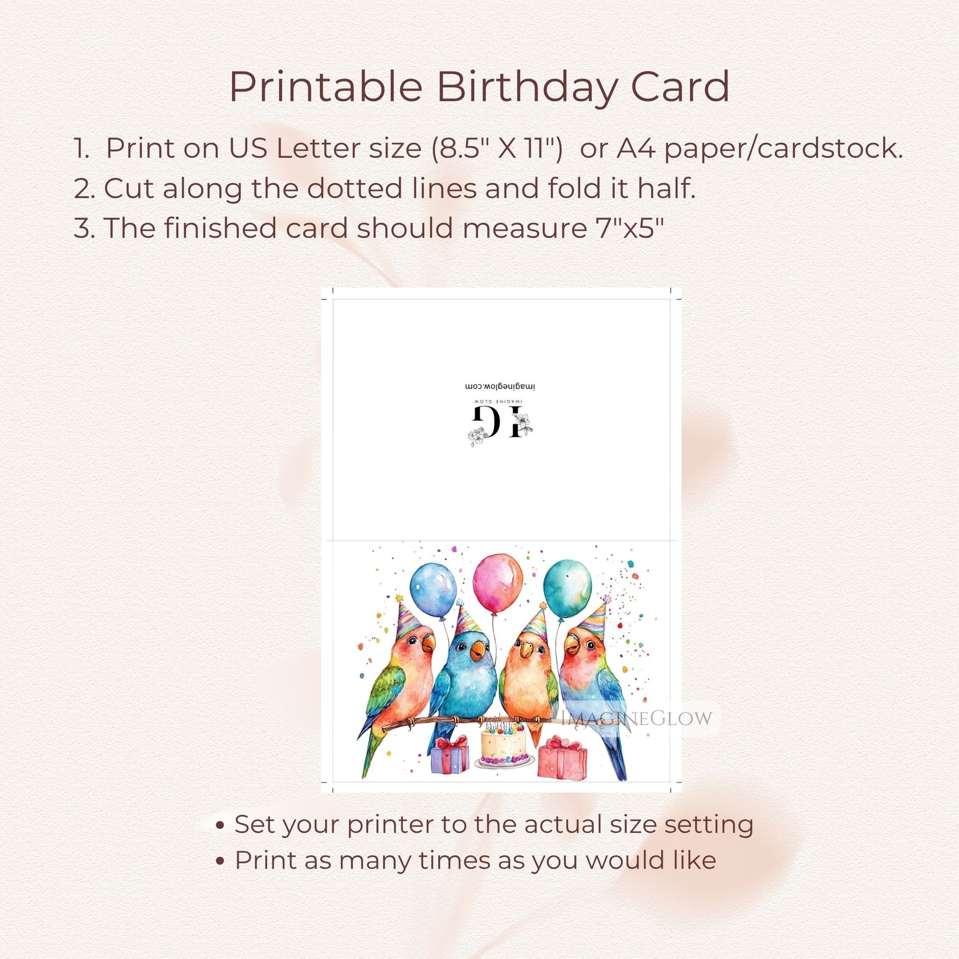 tropical lovebird greeting card
printable parrot birthday card
lovebird pair birthday card