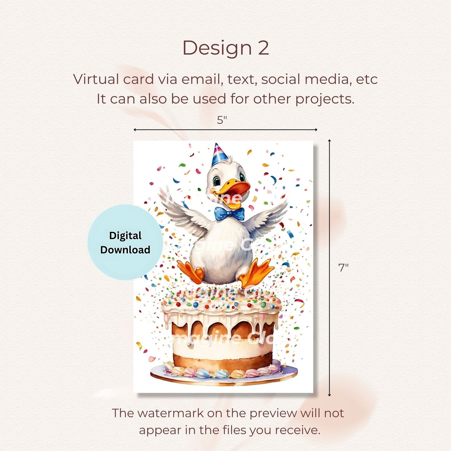 duckling, mallard card