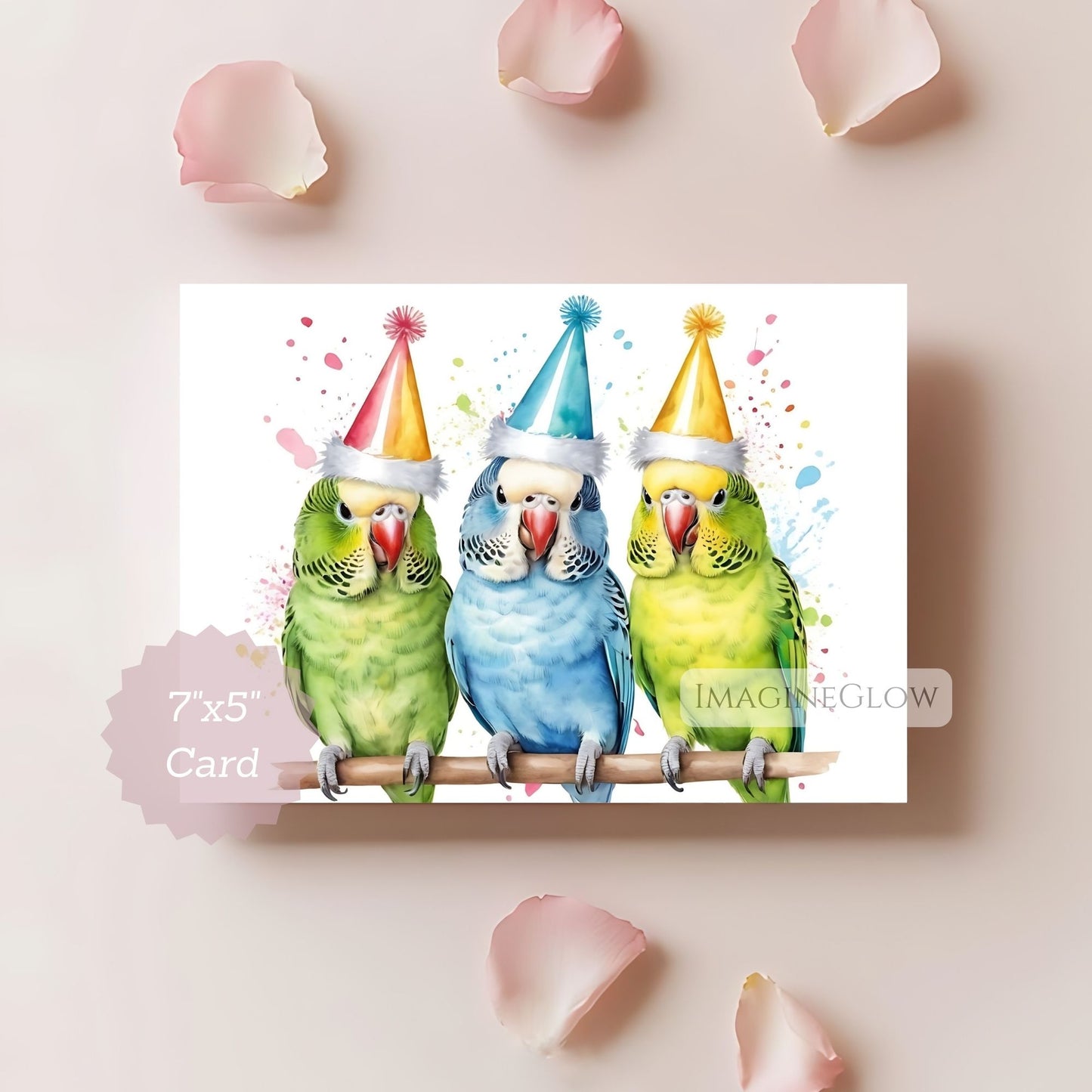 parakeets birthday card digital download
tropical bird birthday card parakeets
colorful parakeets happy birthday card
bird lovers birthday card parakeets design
parakeets greeting card for birthdays
