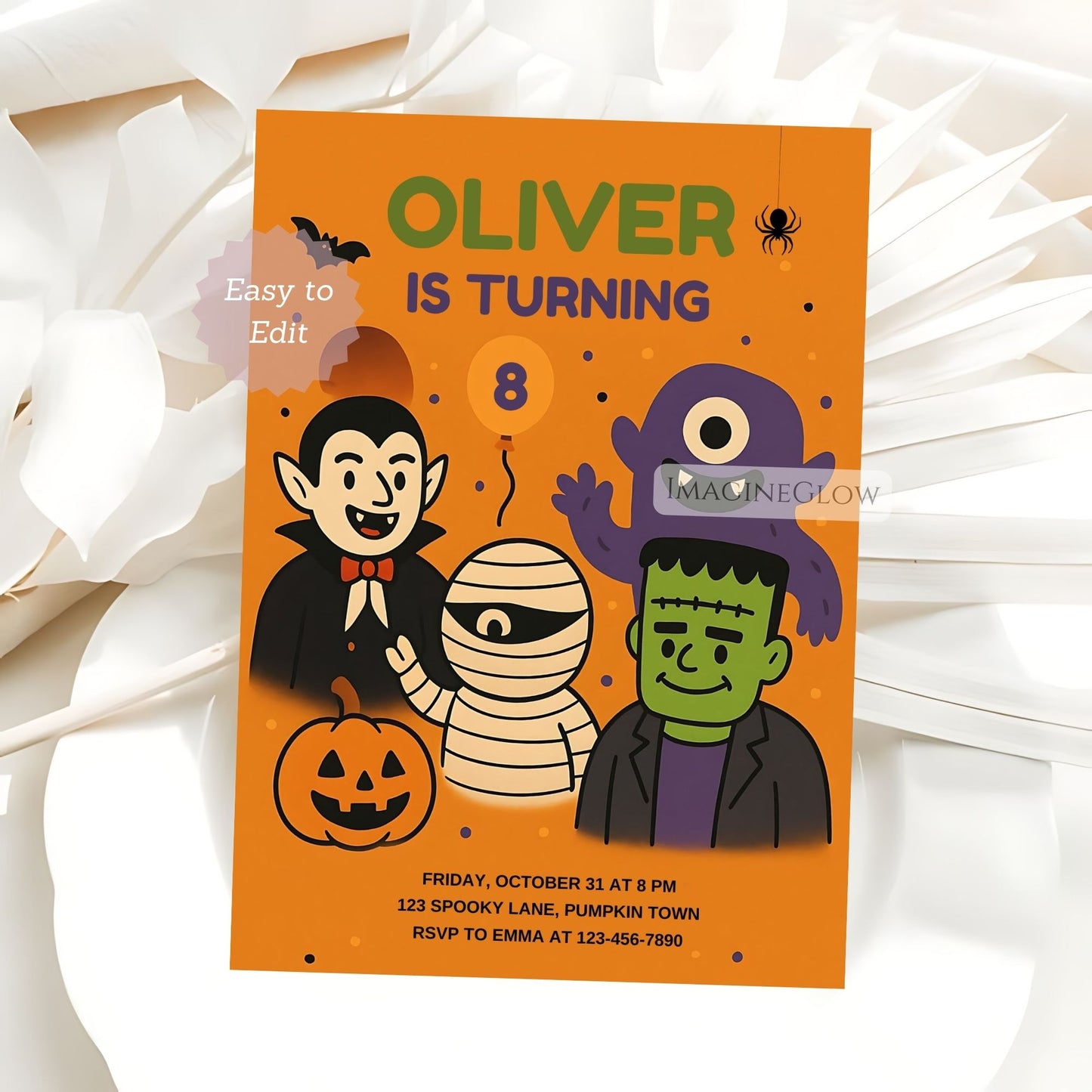 monster bash birthday invitation